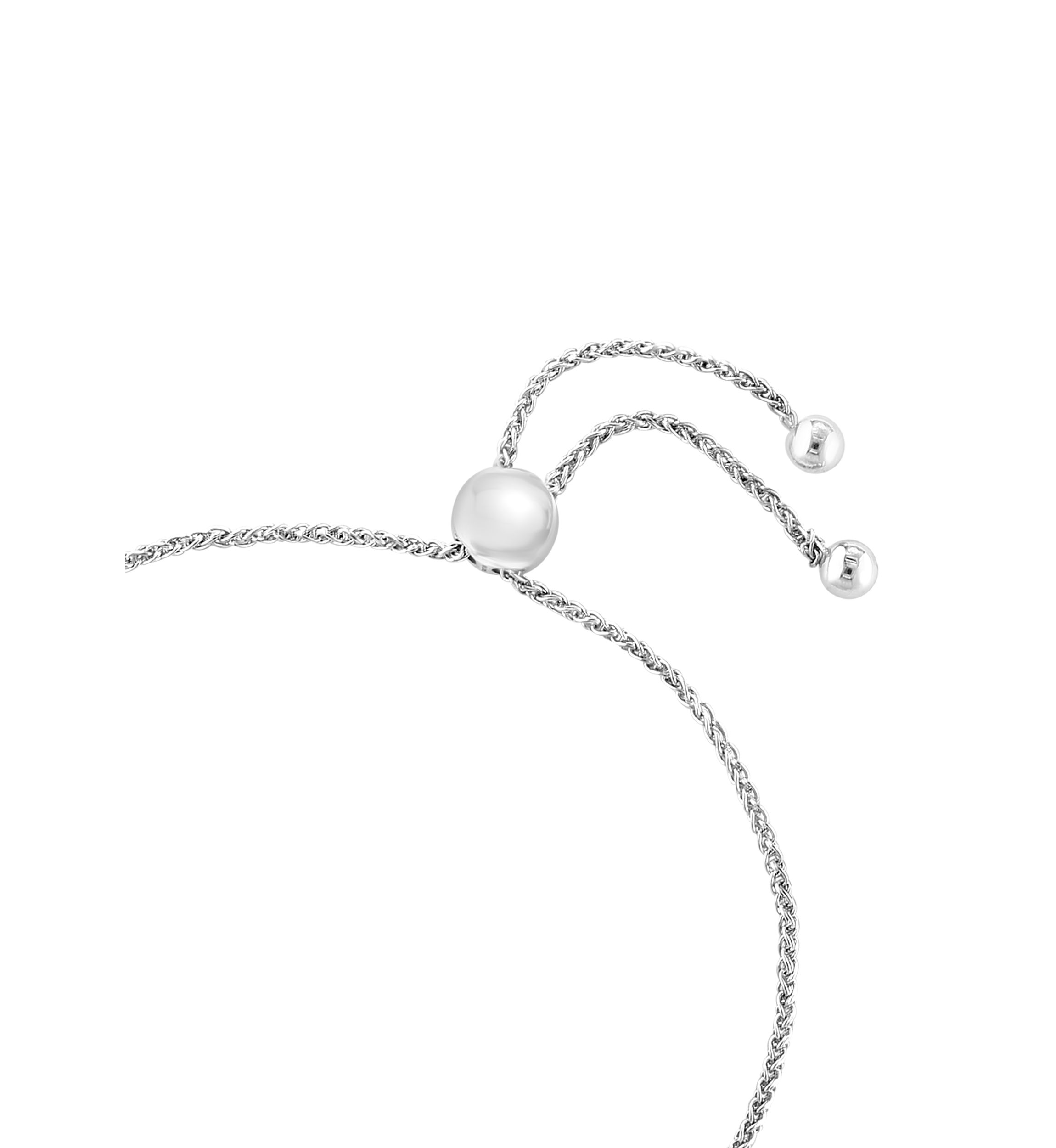 Sterling Silver Diamond Bolo Bracelet