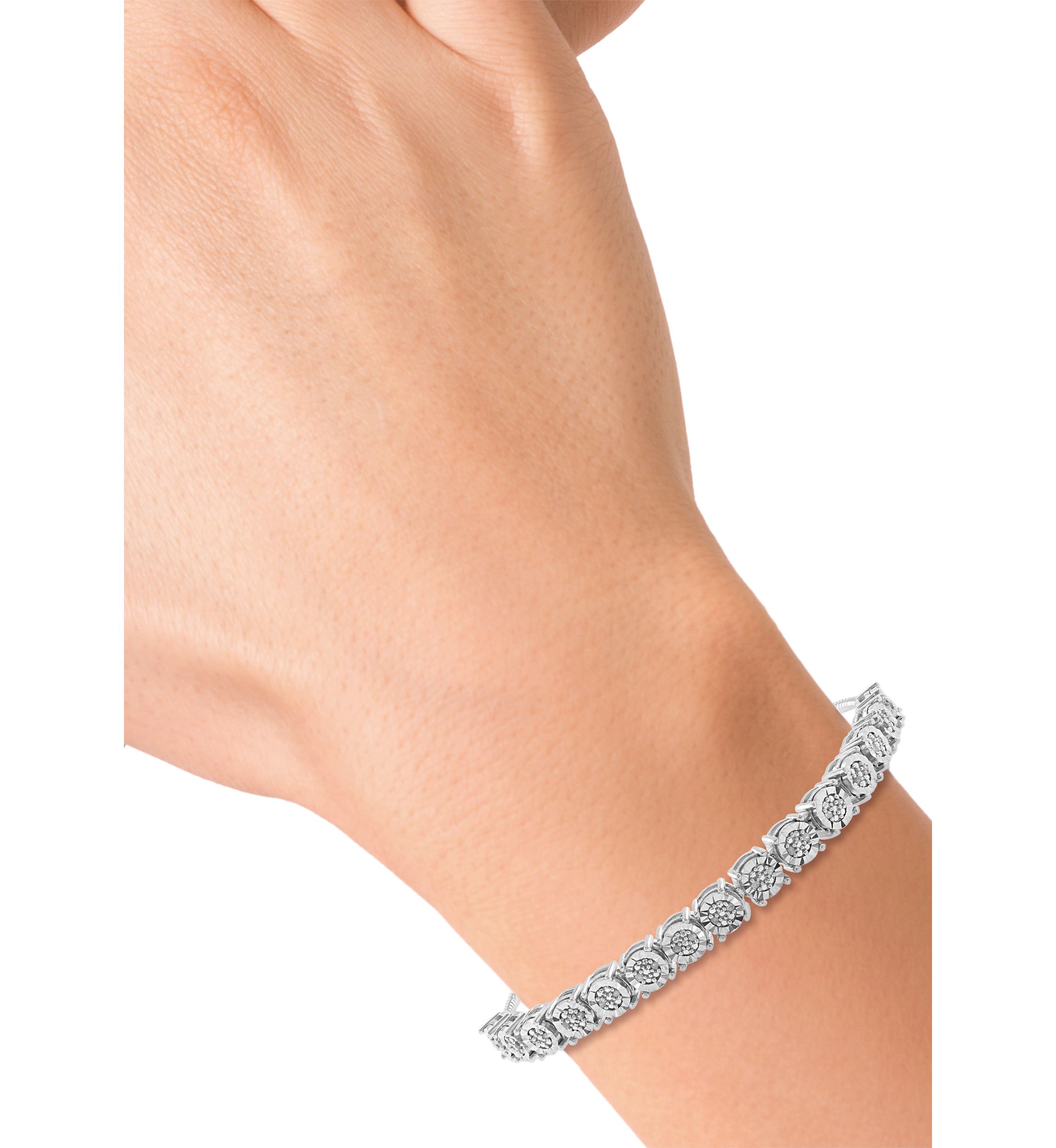 Sterling Silver Diamond Bolo Bracelet