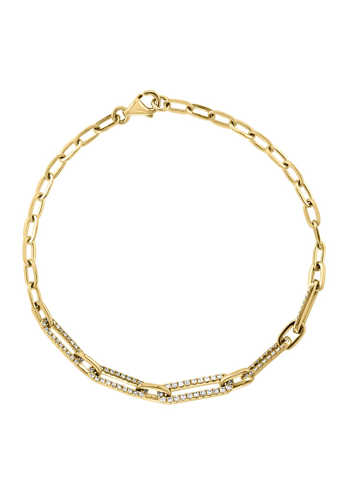 1/2 ct. t.w. Diamond Chain Bracelet in 14K Yellow Gold 