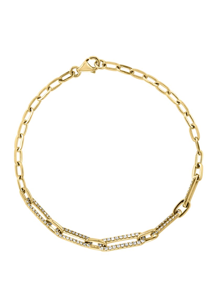 1/2 ct. t.w. Diamond Chain Bracelet in 14K Yellow Gold 