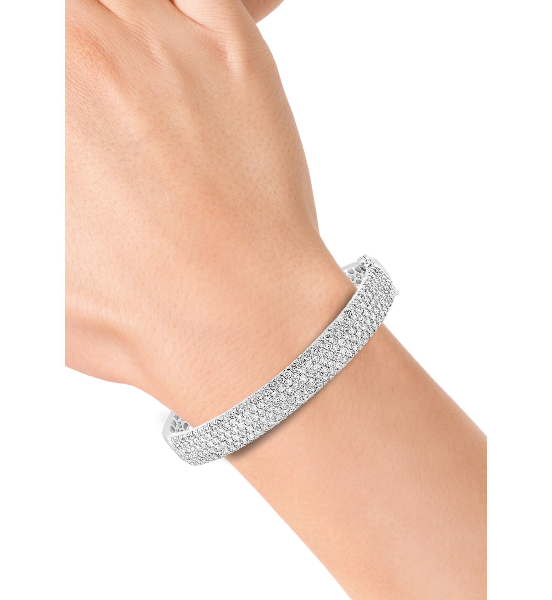 4.9 ct. t.w. Lab Grown Diamond Bangle Bracelet in 14K White Gold