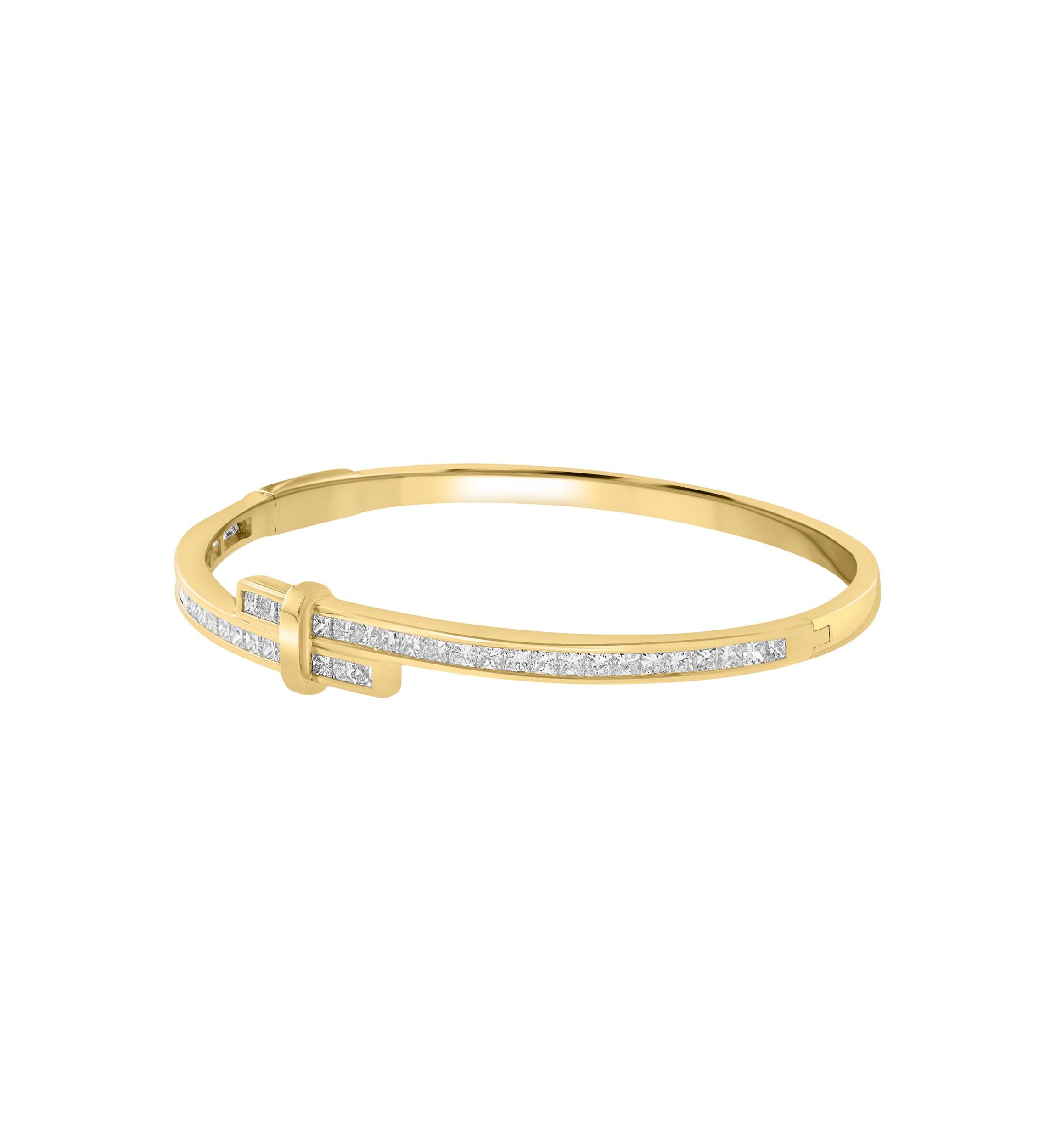 2.86 ct. t.w. Lab Grown Diamond Bangle Bracelet in 14K Yellow Gold