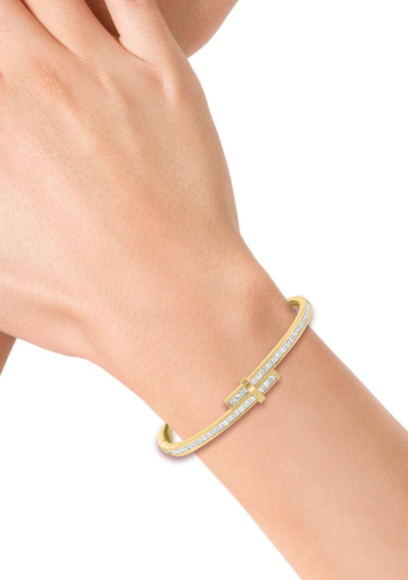 2.86 ct. t.w. Lab Grown Diamond Bangle Bracelet in 14K Yellow Gold