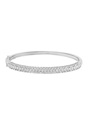 Effy 3/4 ct. t.w. Diamond Bangle Bracelet in Sterling Silver