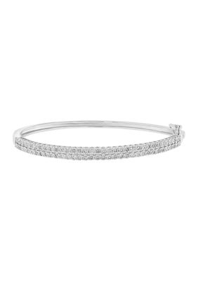Effy 1 Ct. T.w. Diamond Miracle Set Tennis Bracelet In Sterling Silver