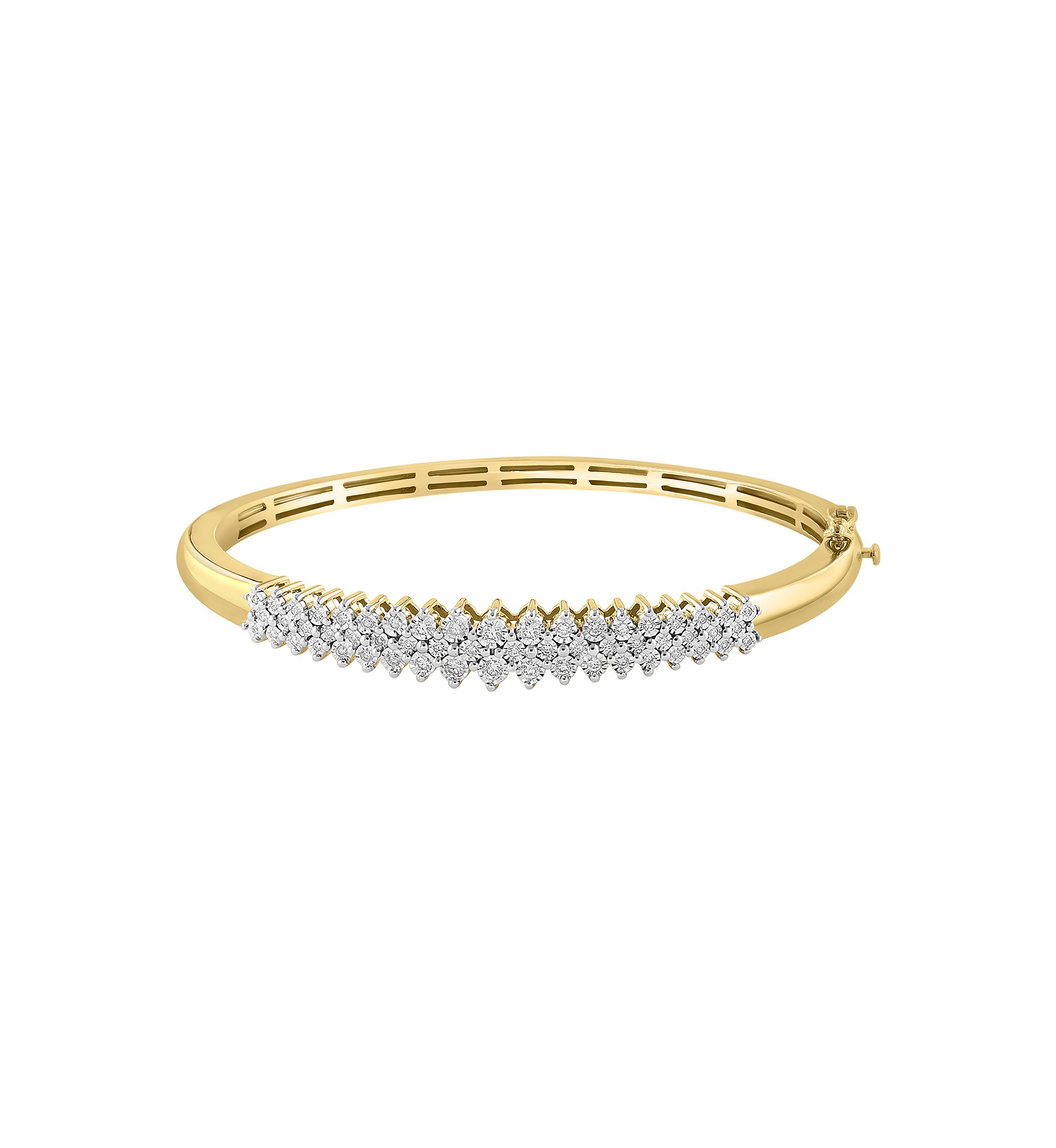 1/2 ct. t.w. Diamond Bracelet in Gold Plated Sterling Silver 