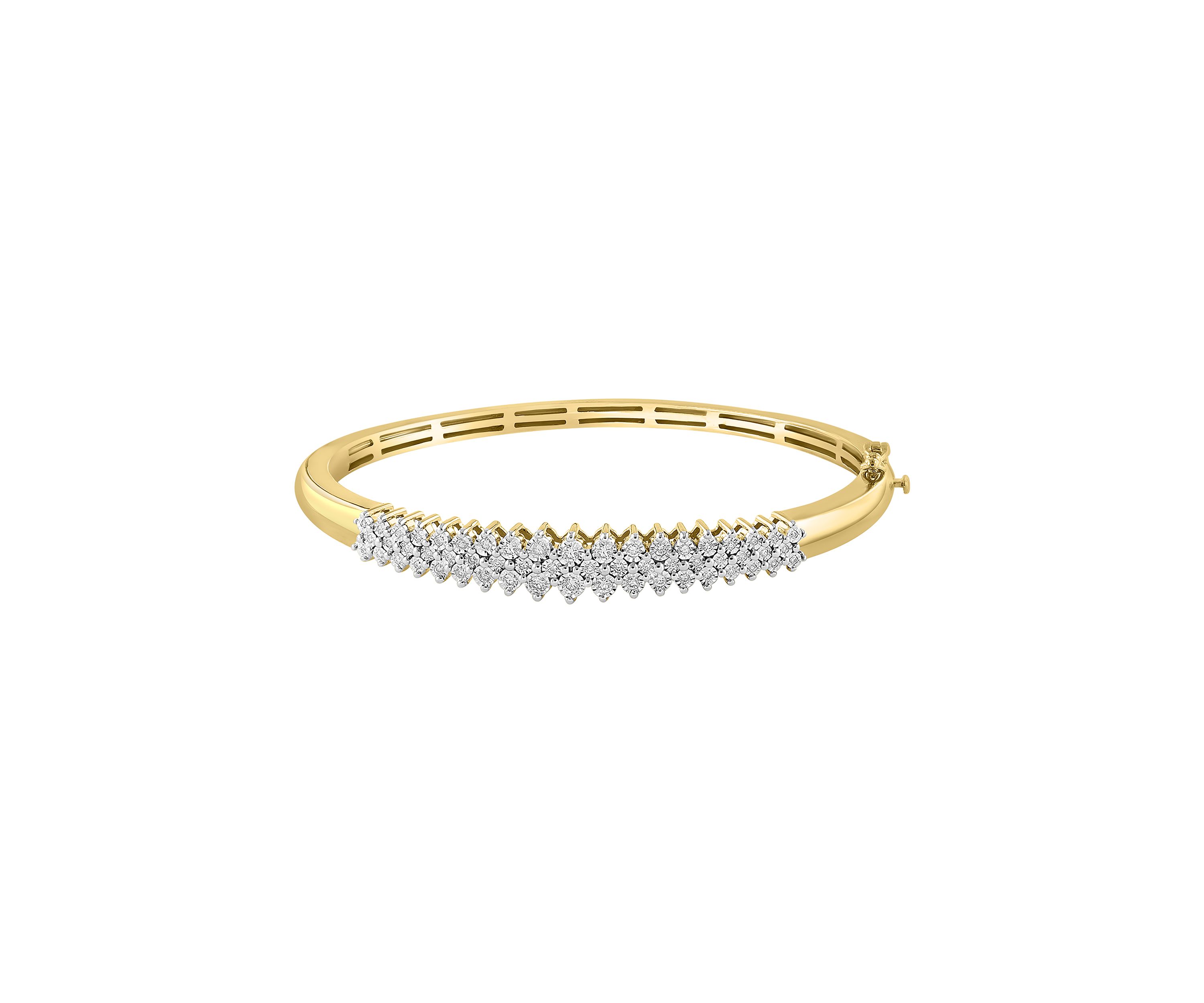 1/2 ct. t.w. Diamond Bracelet in Gold Plated Sterling Silver 