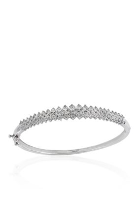 Effy 0.50 Ct. T.w. Diamond Bangle Bracelet In Sterling Silver, 7 -  0191120031729