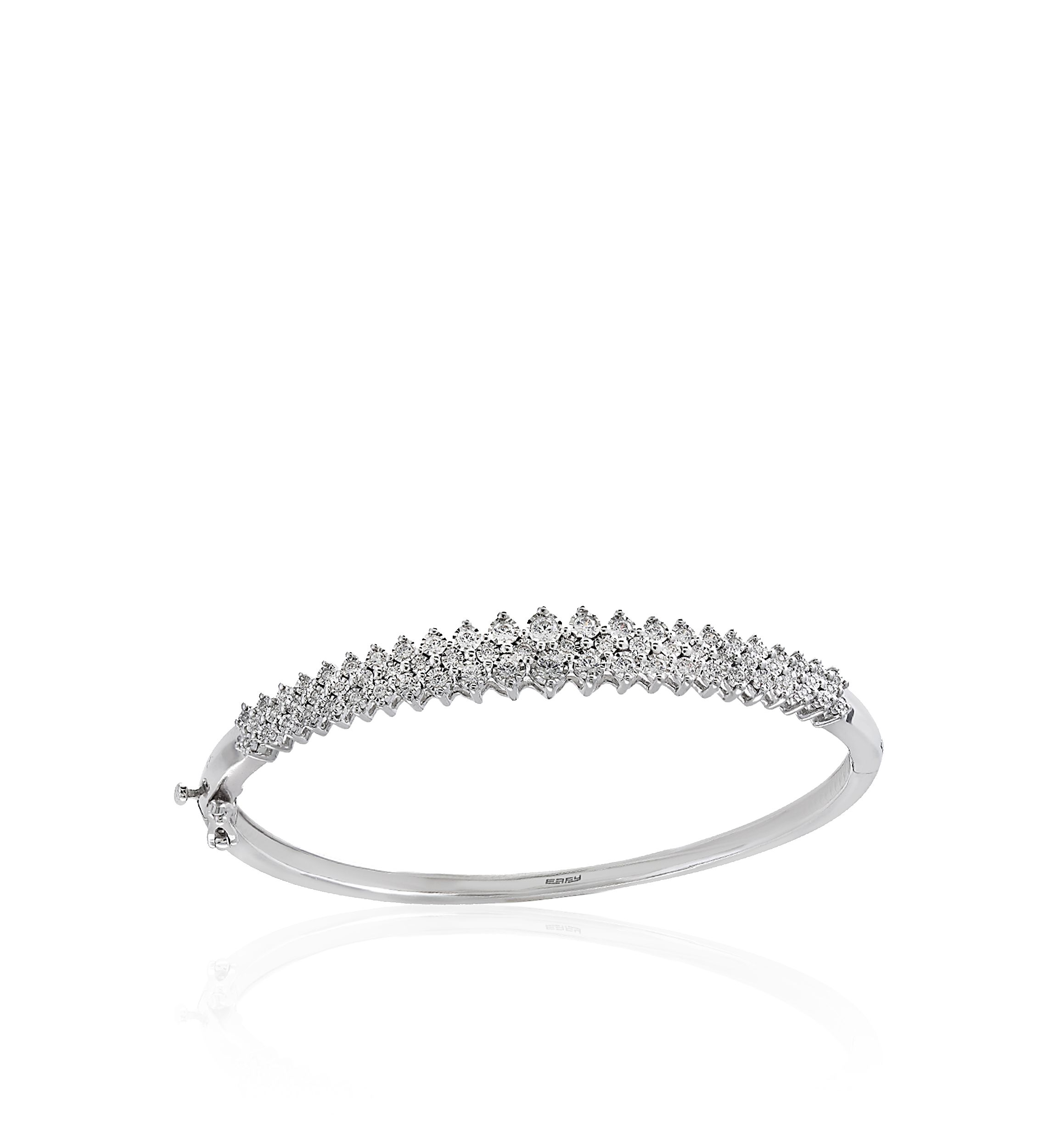 0.50 ct. t.w. Diamond Bangle Bracelet in Sterling Silver