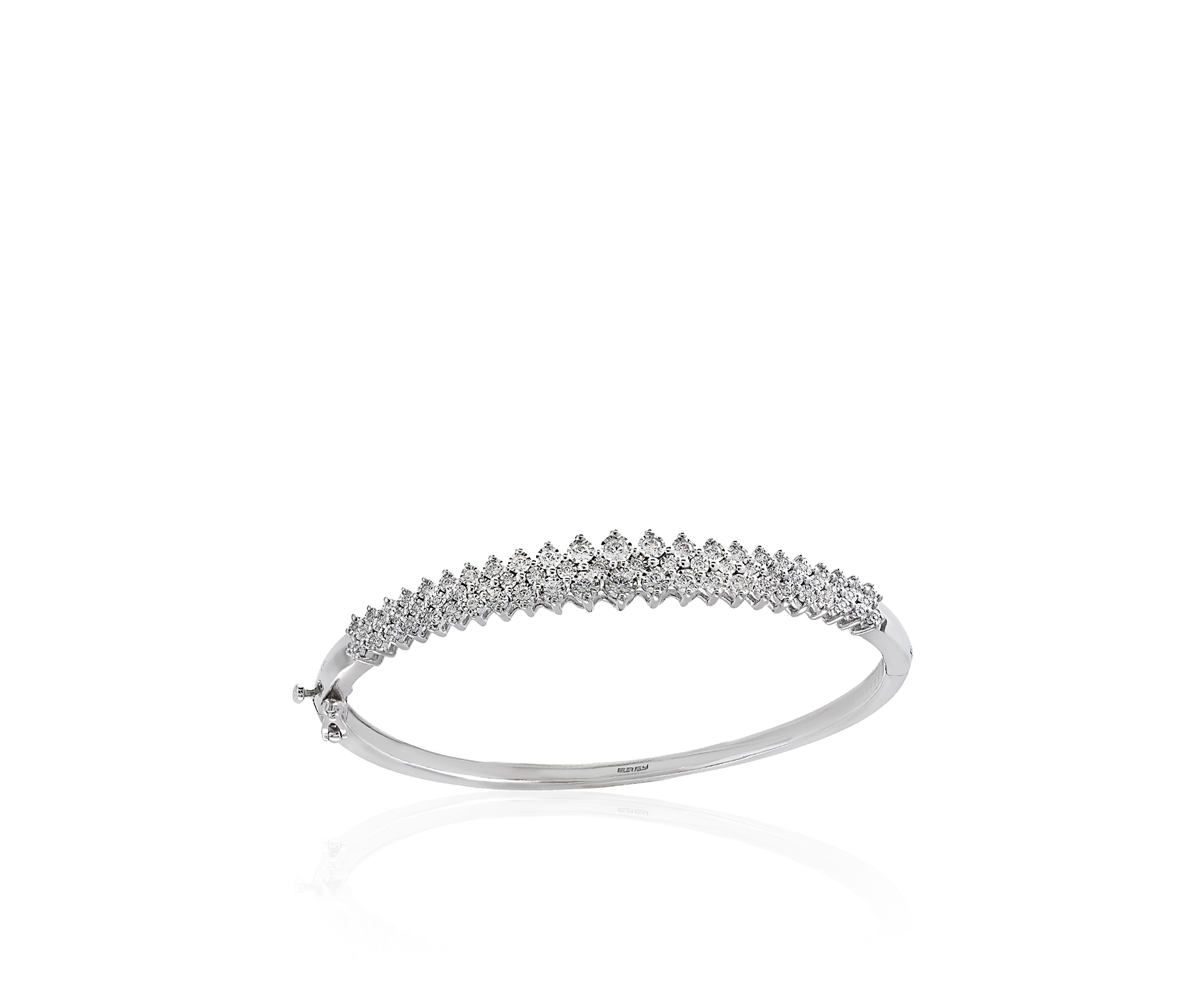 0.50 ct. t.w. Diamond Bangle Bracelet in Sterling Silver