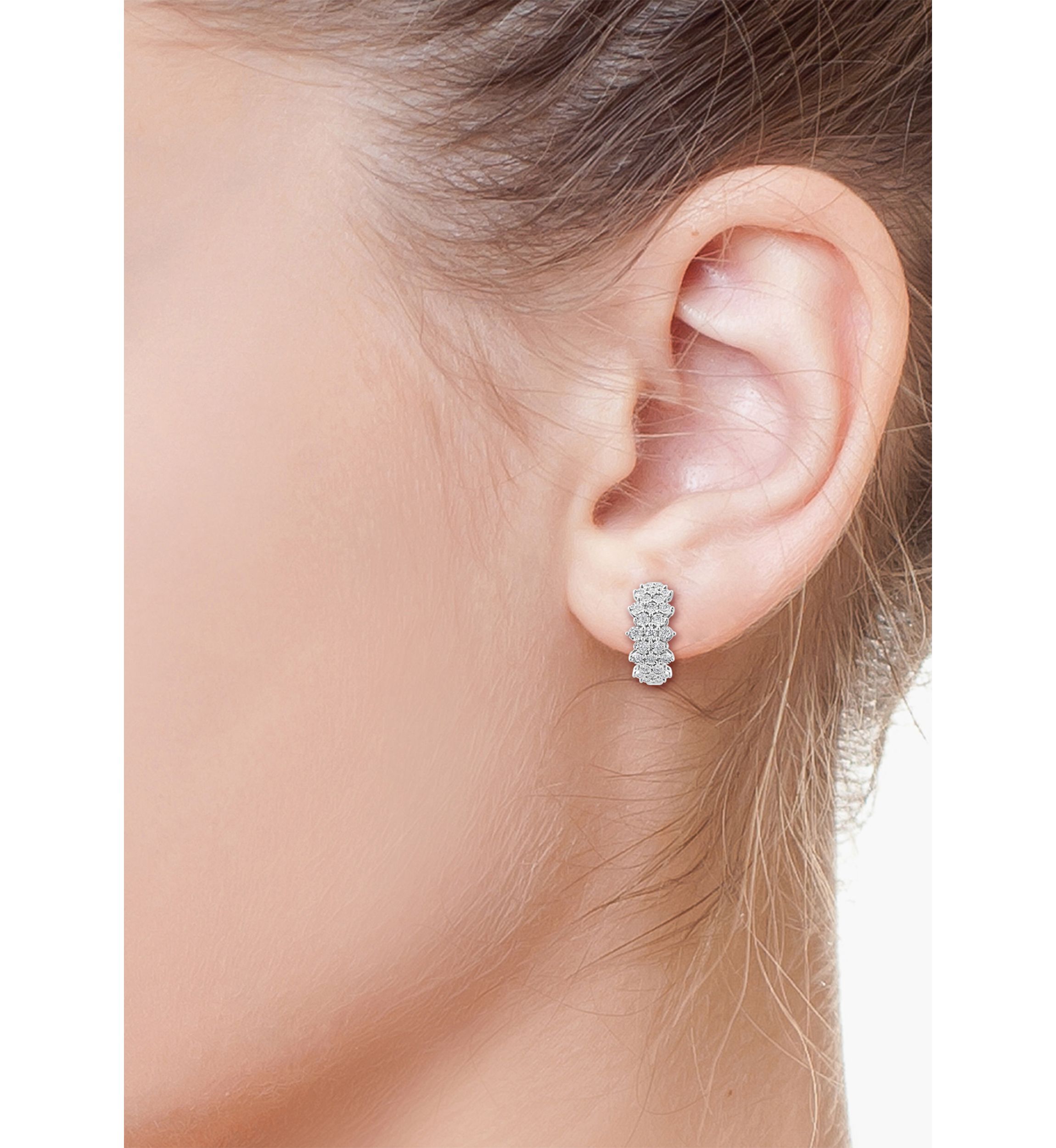 Lab Grown Diamond Miracle Set Earrings in Sterling Silver