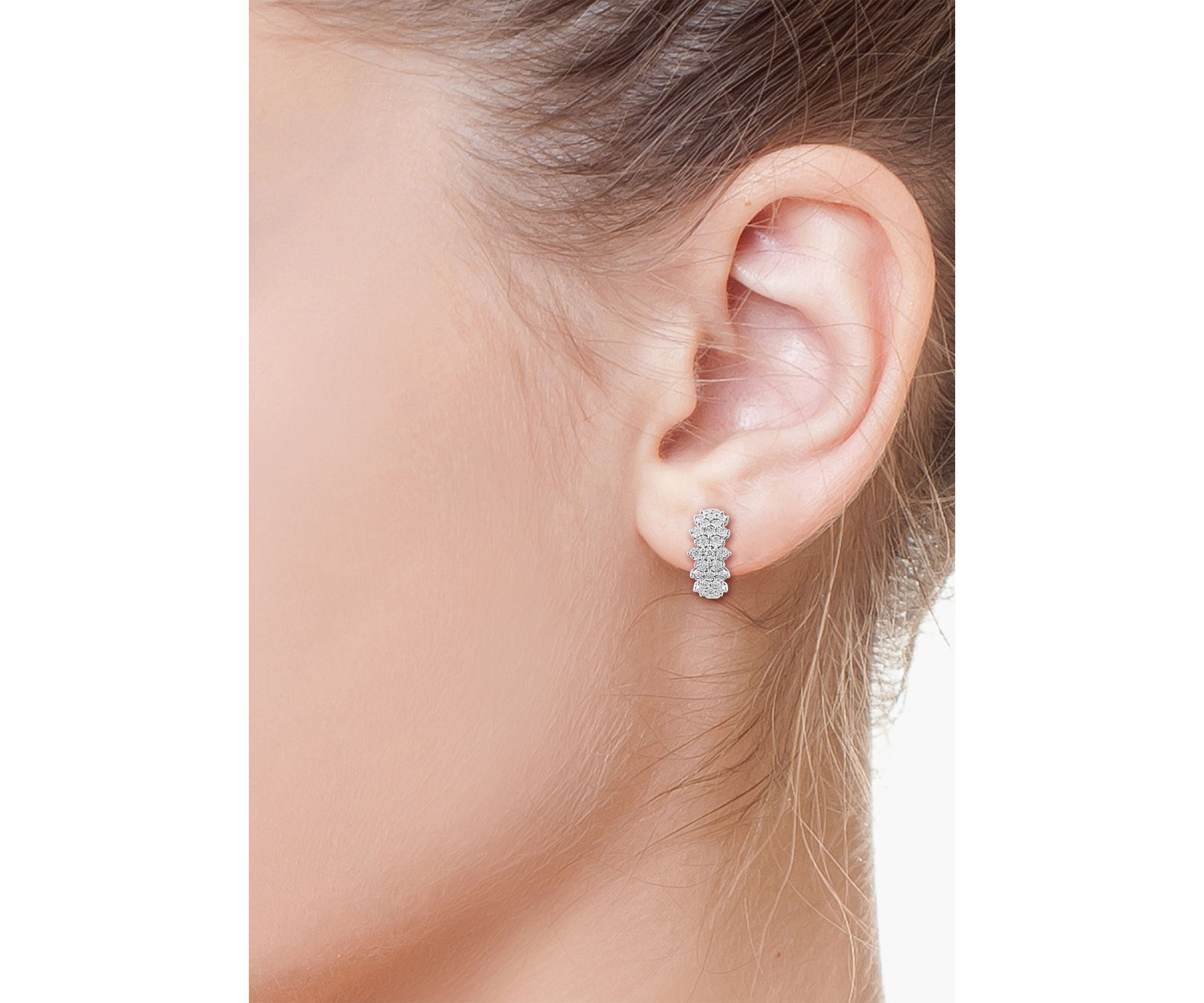 Lab Grown Diamond Miracle Set Earrings in Sterling Silver