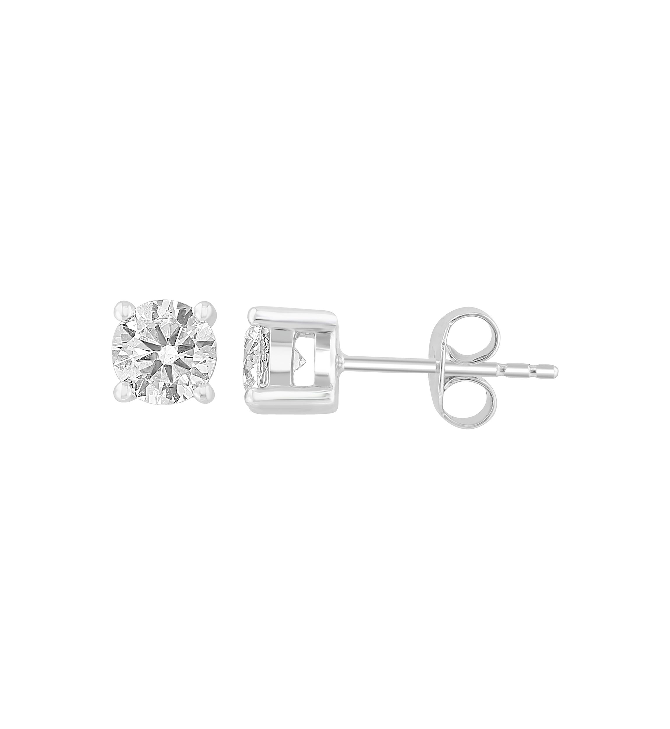 Lab Created 14K White Gold Lab Grown 1 ct. t.w. Diamond Earrings