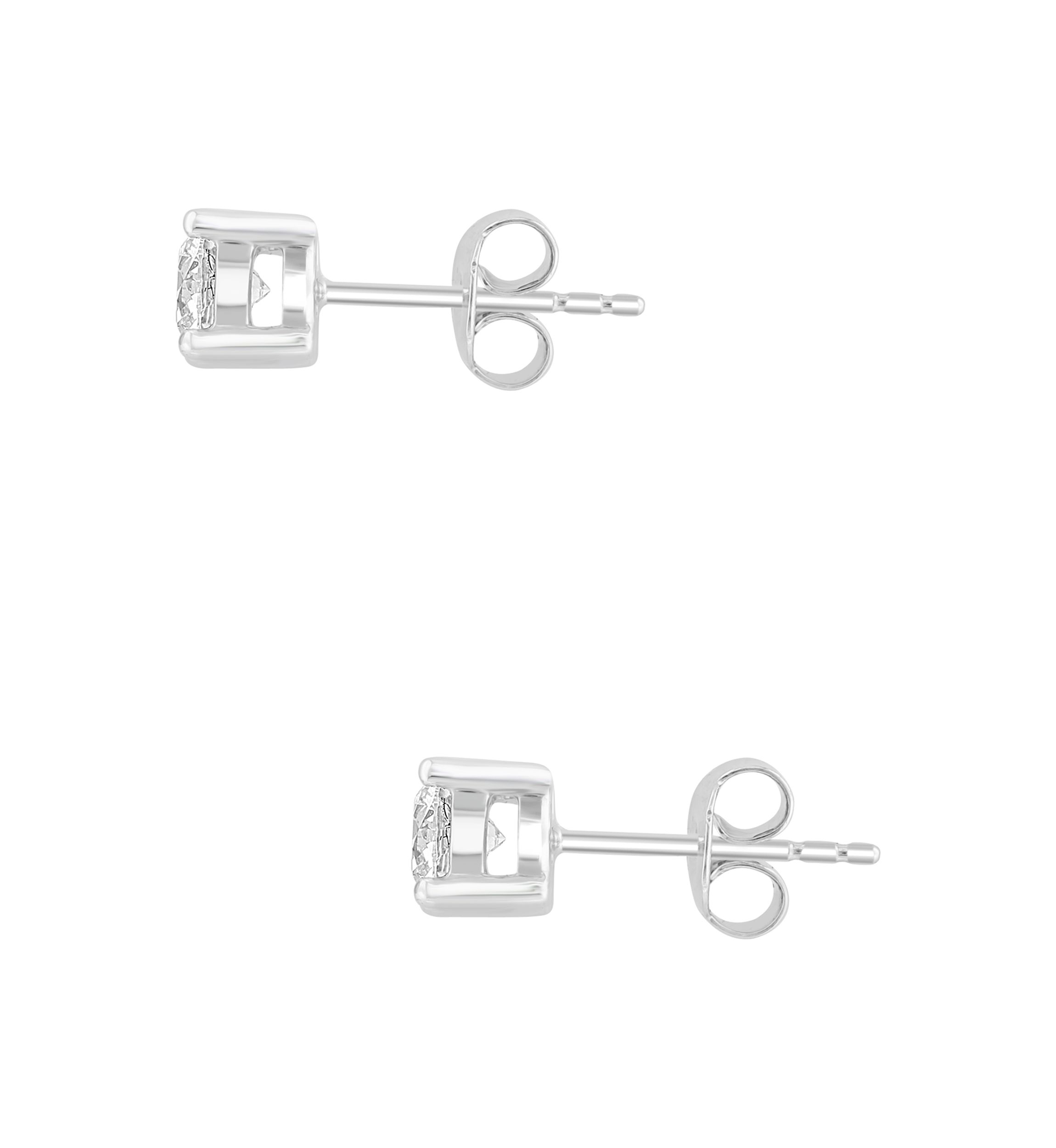 Lab Created 14K White Gold Lab Grown 1 ct. t.w. Diamond Earrings
