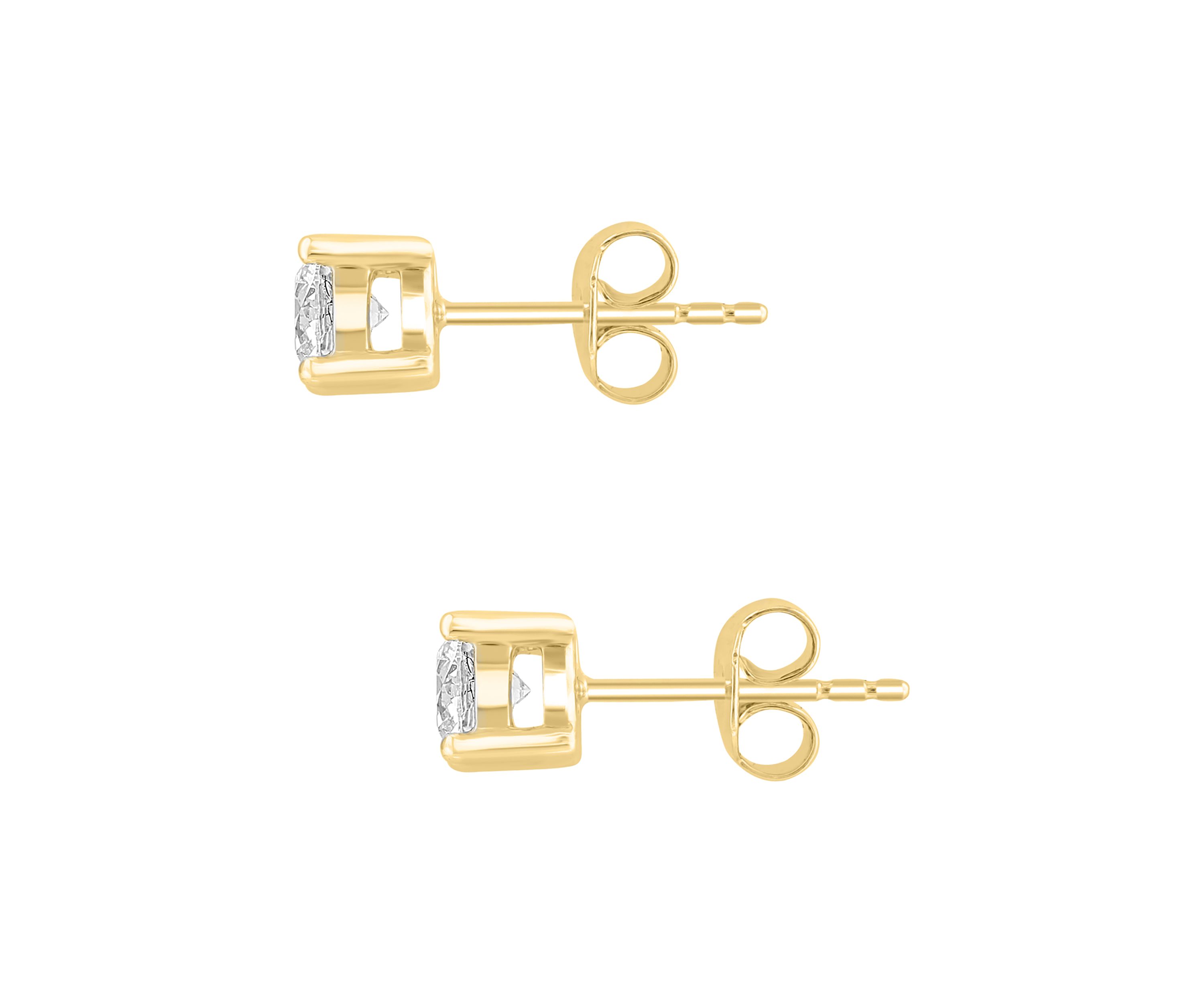 Lab Created 1 ct. t.w. Lab Grown Diamond Stud Earrings in Yellow Gold