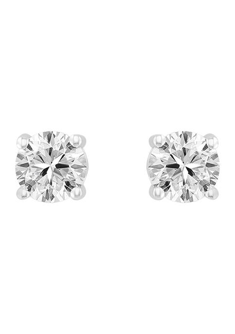 Effy® Lab Created 14K White Gold Lab Grown Diamond Earrings (With 3/4 ...