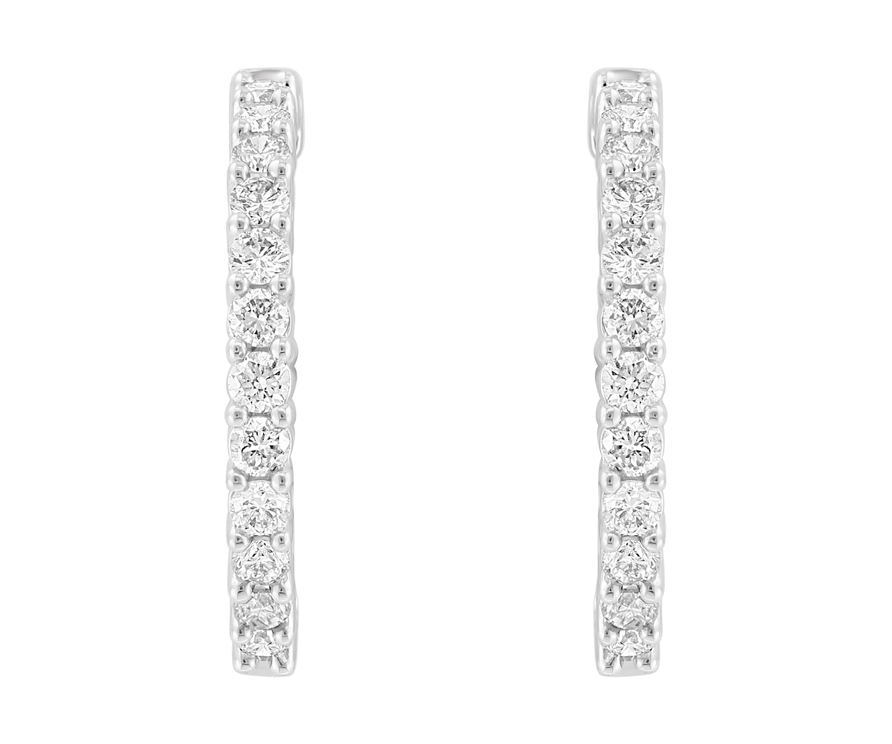 Lab Created 14K White Gold Lab Grown Diamond Earrings
