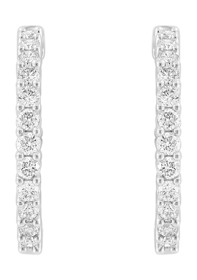 Lab Created 14K White Gold Lab Grown Diamond Earrings