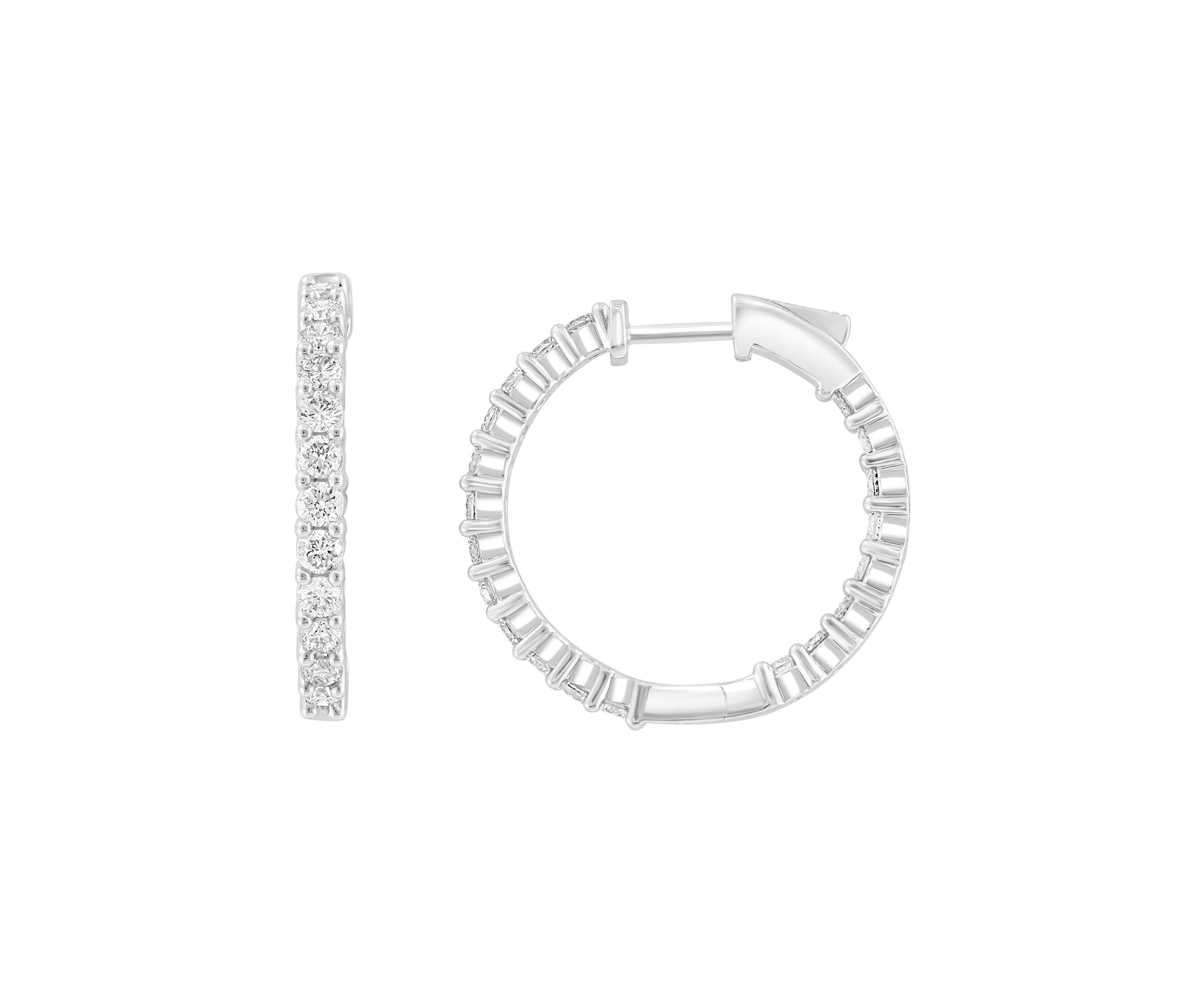 Lab Created 14K White Gold Lab Grown Diamond Earrings