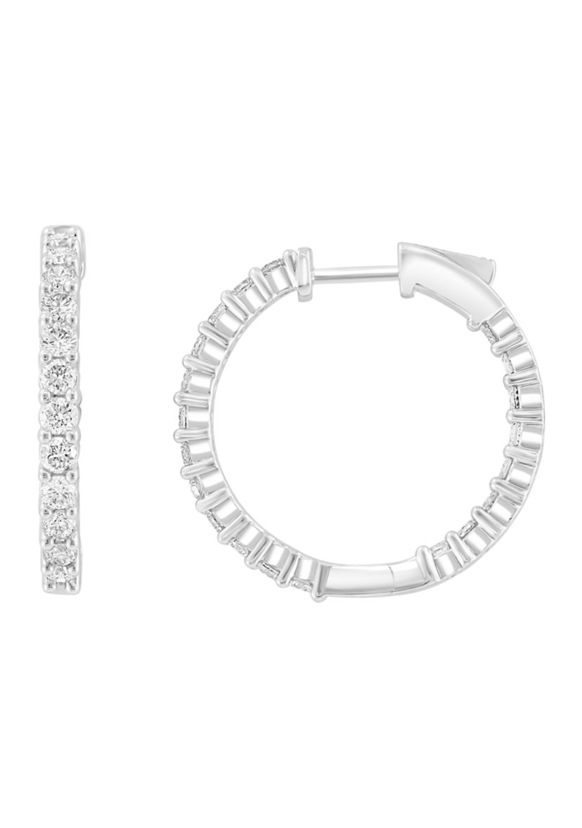 Lab Created 14K White Gold Lab Grown Diamond Earrings