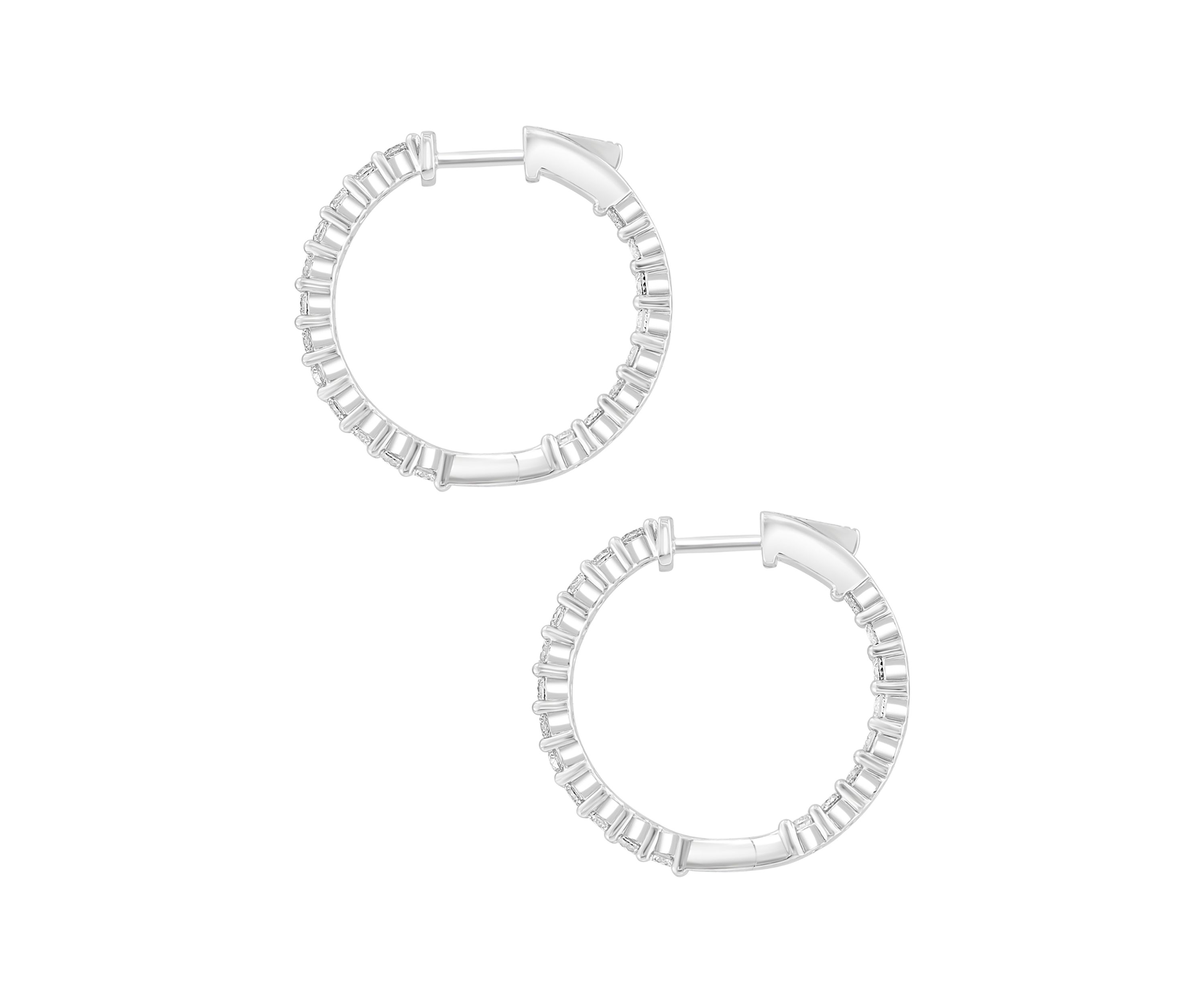 Lab Created 14K White Gold Lab Grown Diamond Earrings