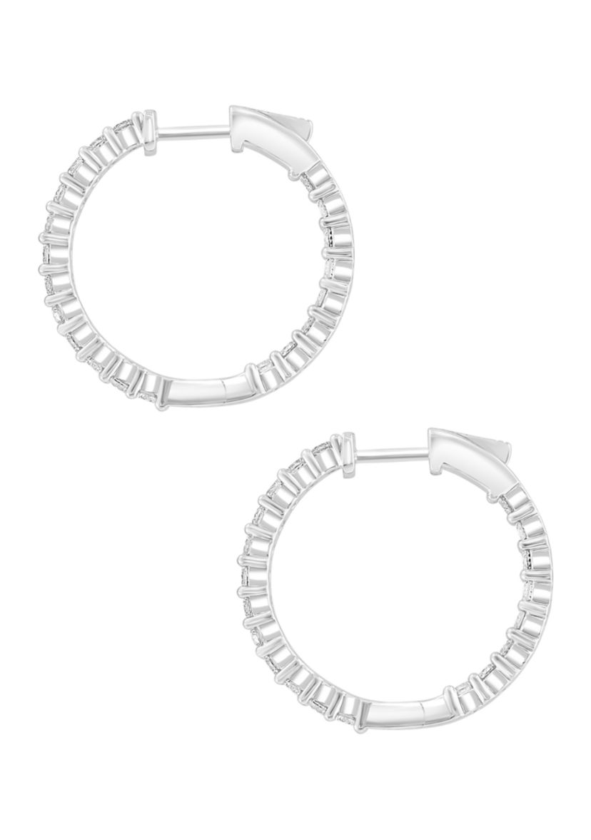 Lab Created 14K White Gold Lab Grown Diamond Earrings