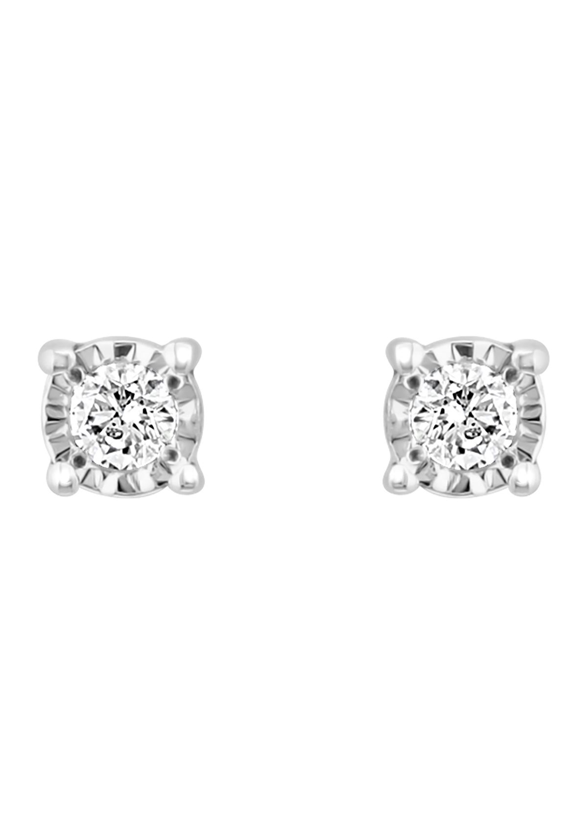 1/10 ct. t.w. Lab Grown Diamond Miracle Stud Earrings in Sterling Silver
