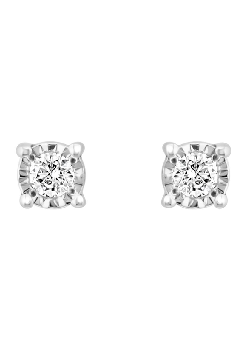 1/10 ct. t.w. Lab Grown Diamond Miracle Stud Earrings in Sterling Silver