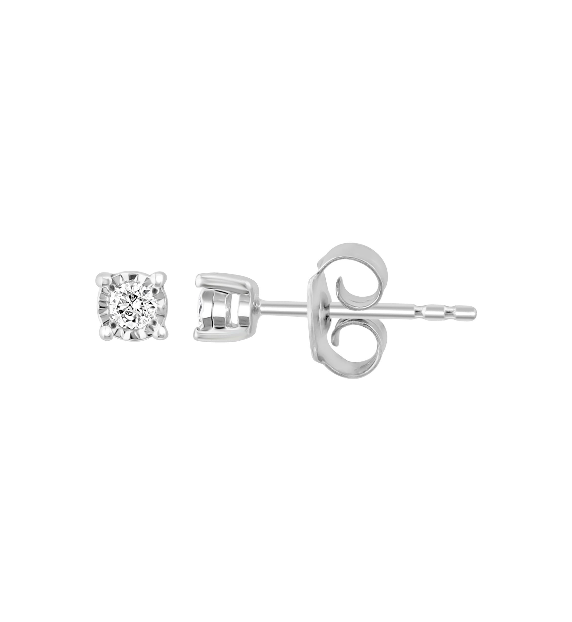 1/10 ct. t.w. Lab Grown Diamond Miracle Stud Earrings in Sterling Silver
