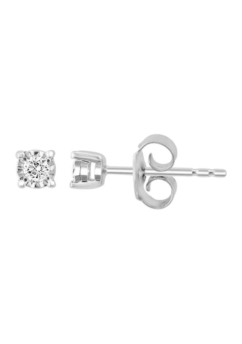 1/10 ct. t.w. Lab Grown Diamond Miracle Stud Earrings in Sterling Silver
