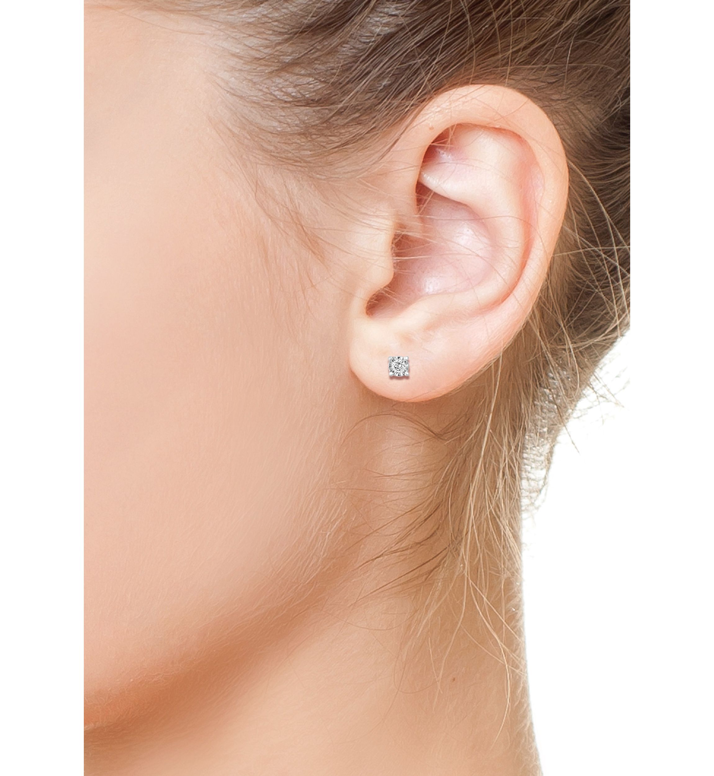 1/10 ct. t.w. Lab Grown Diamond Miracle Stud Earrings in Sterling Silver
