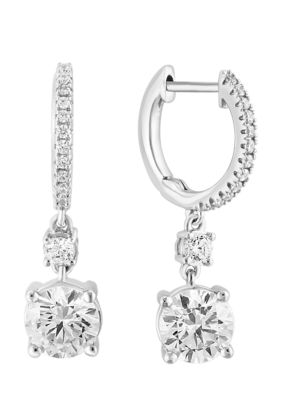 Effy 2.24 Ct. T.w. Lab Created Diamond Drop Earrings In 14K White Gold