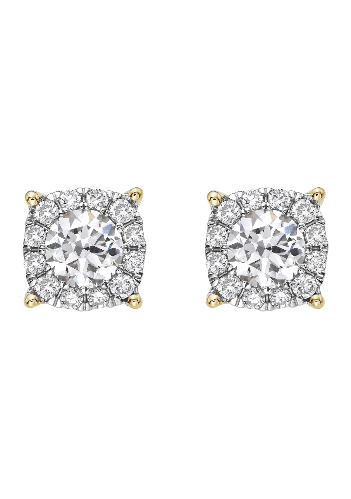 Lab Created Diamond Earrings in 14K Yellow Gold