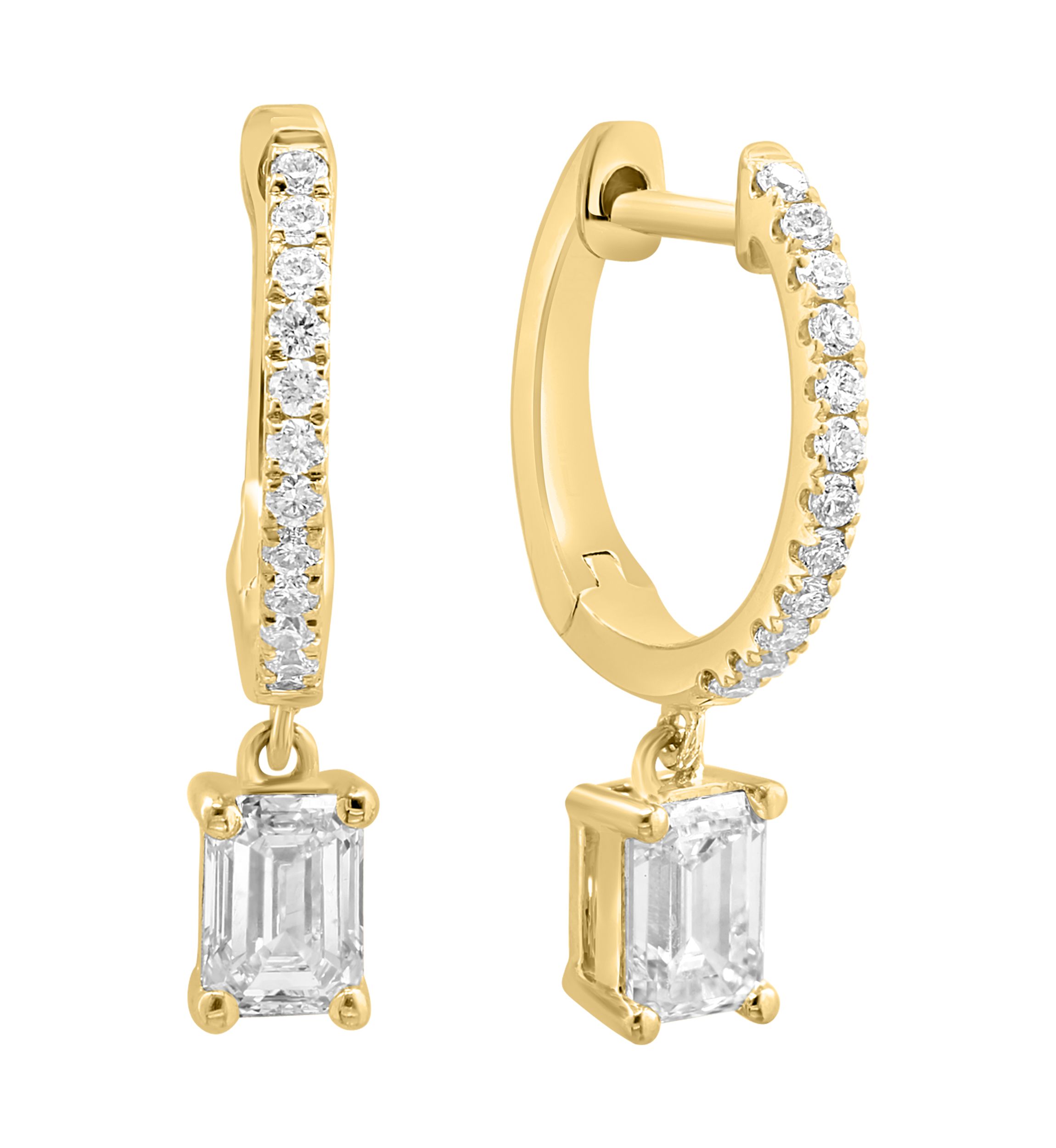 Lab Grown Diamond Earrings in 14K Yellow Gold 
