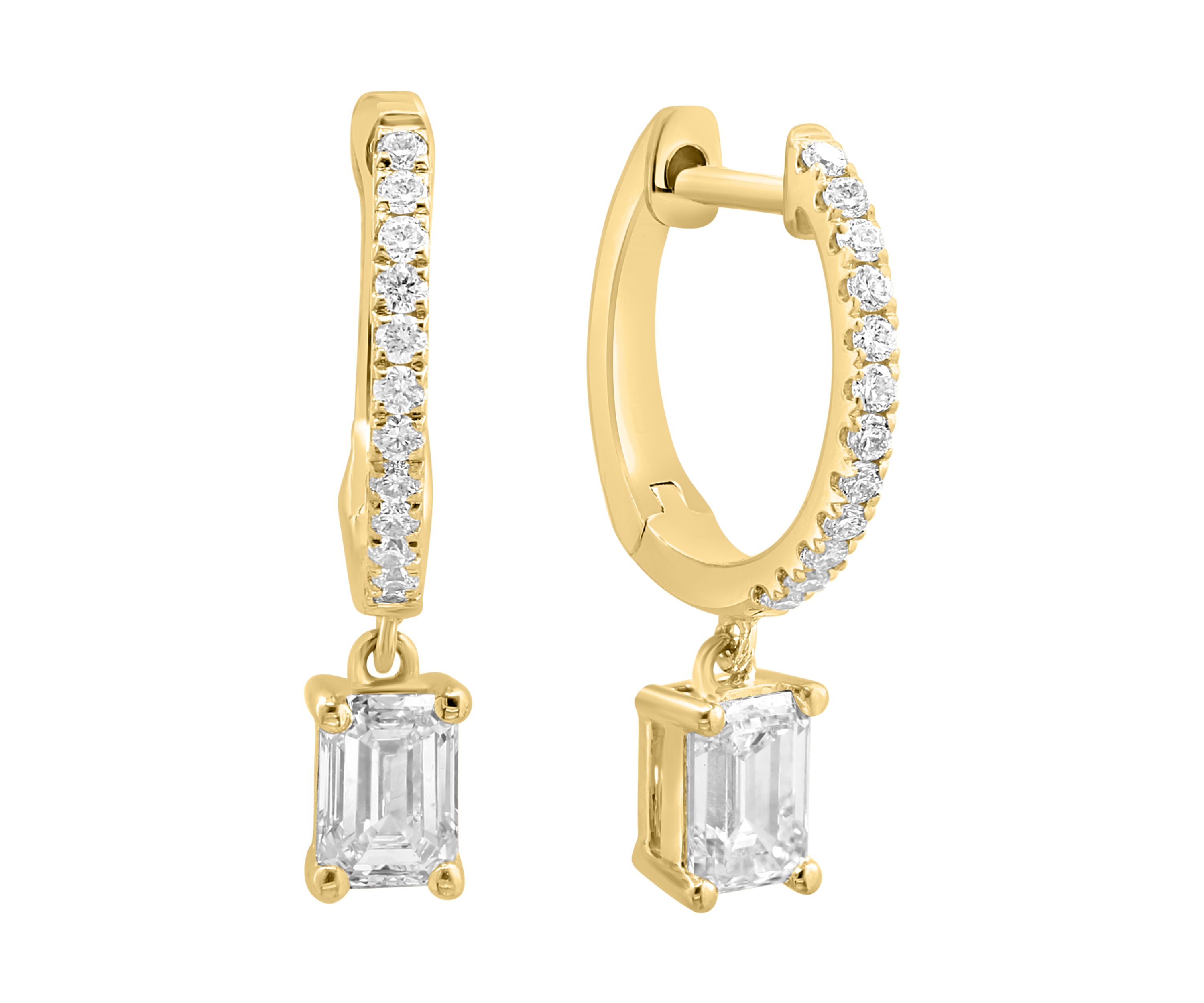 Lab Grown Diamond Earrings in 14K Yellow Gold 