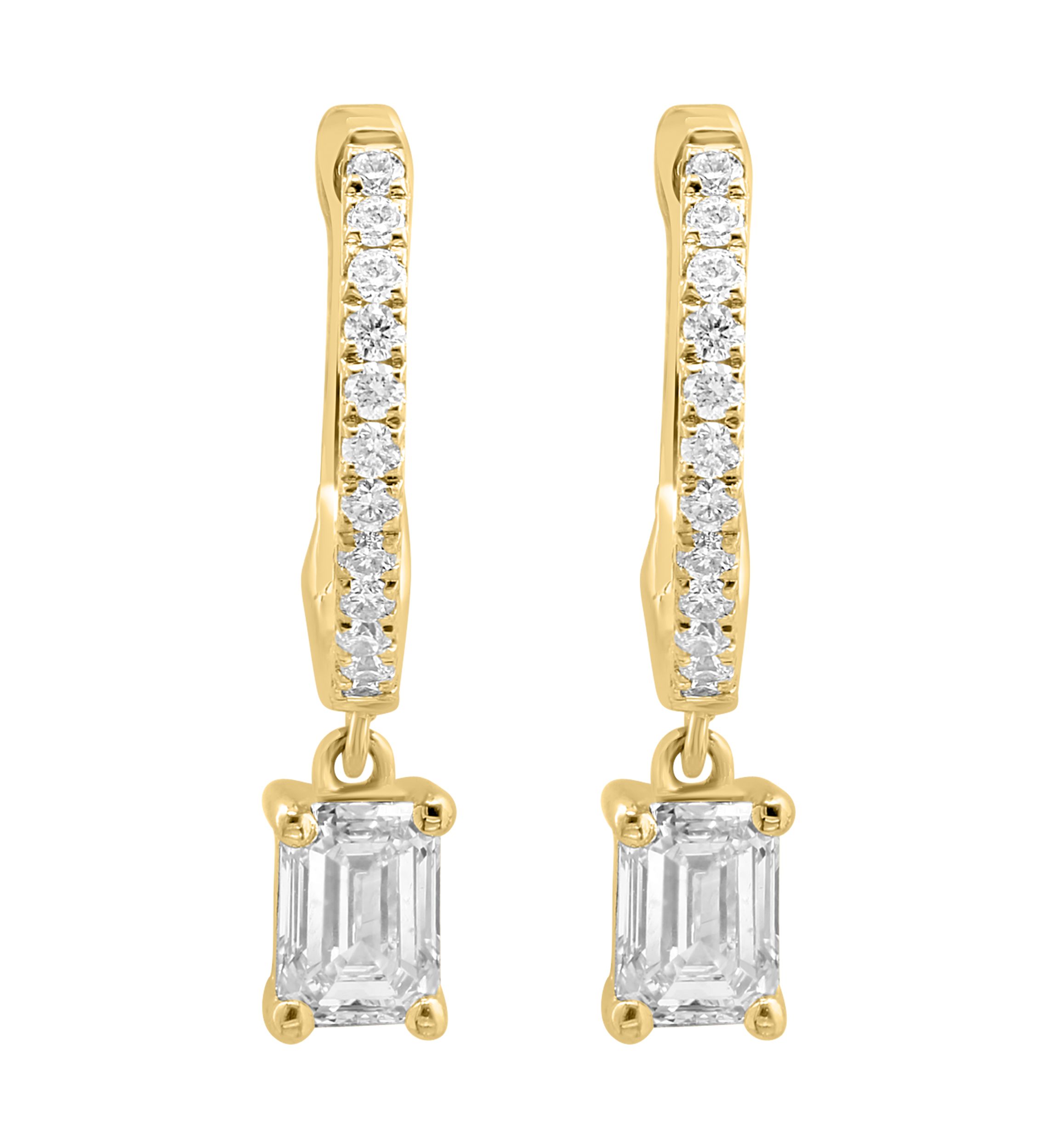 Lab Grown Diamond Earrings in 14K Yellow Gold 