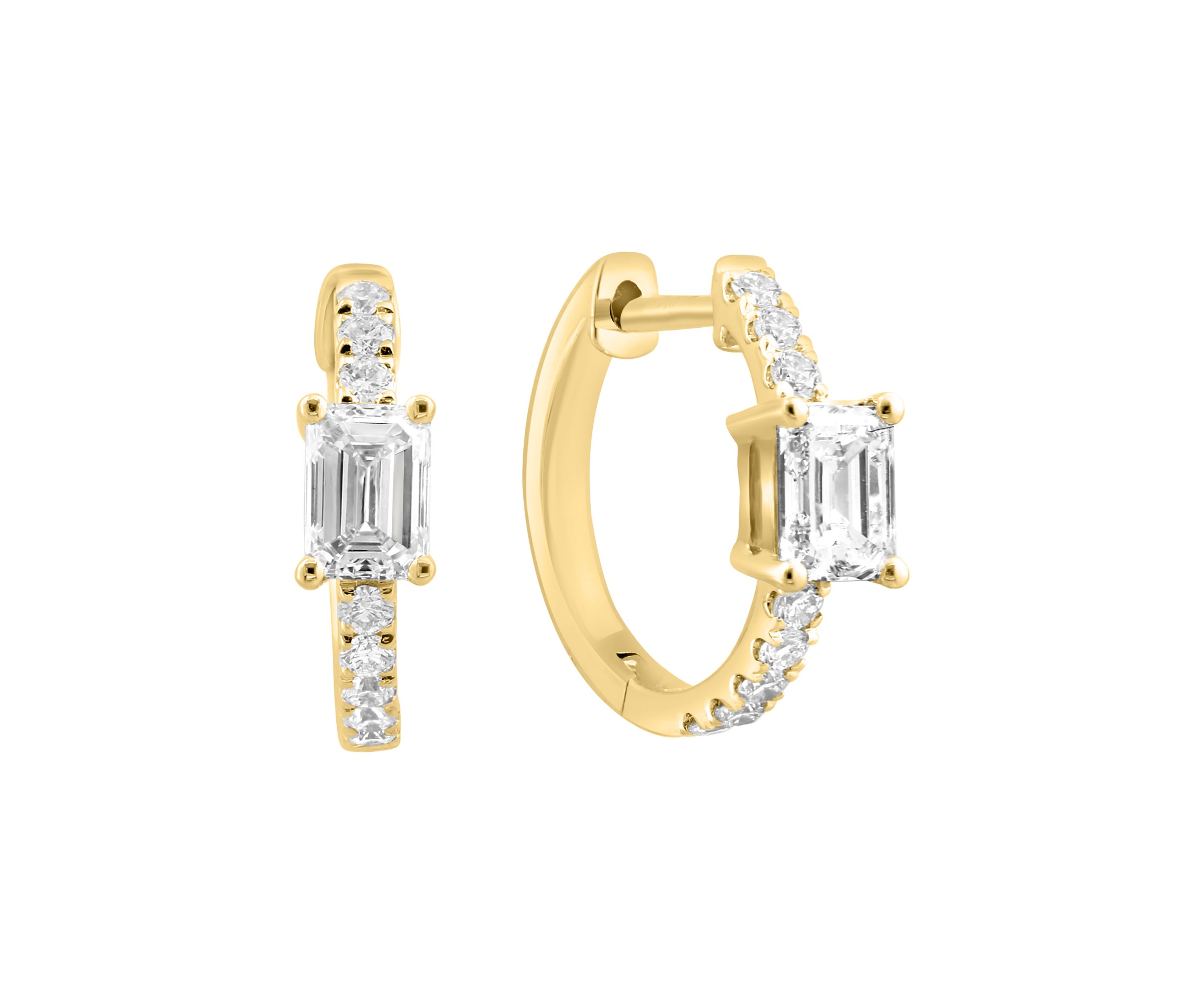 Lab Grown Diamond Earrings in 14K Yellow Gold