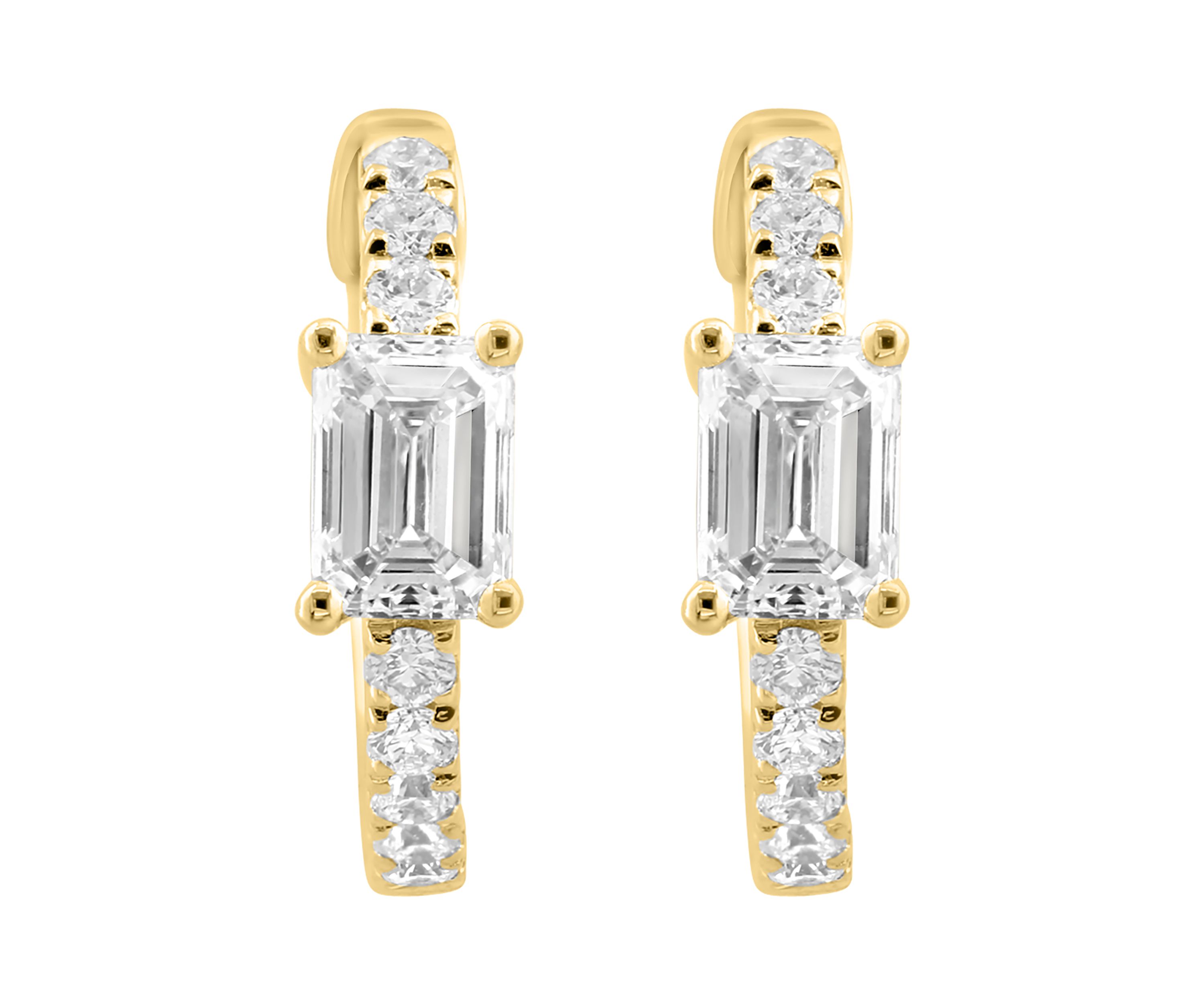 Lab Grown Diamond Earrings in 14K Yellow Gold