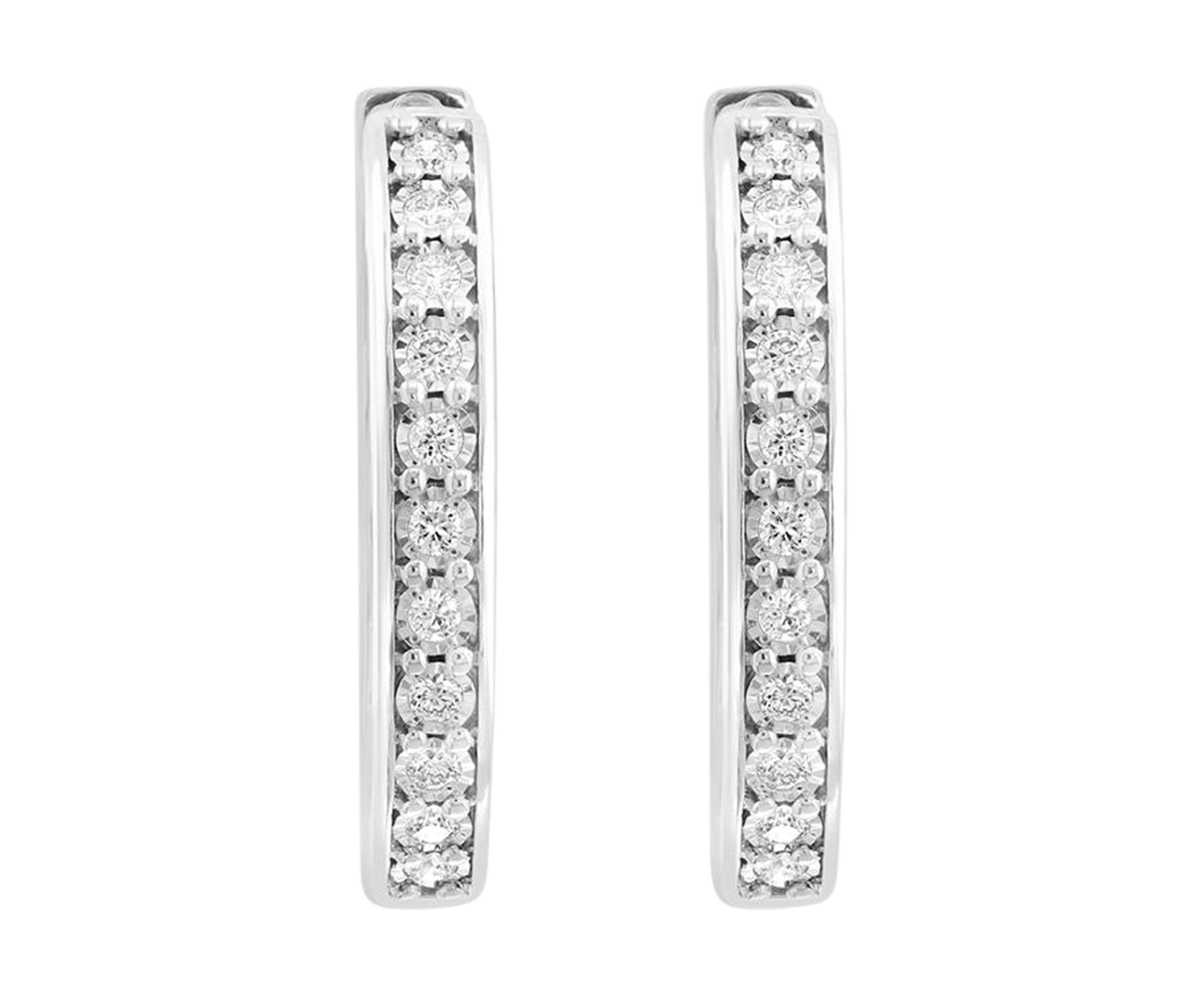 1/2 ct. t.w. Lab Grown Diamond Hoop Earrings in Sterling Silver