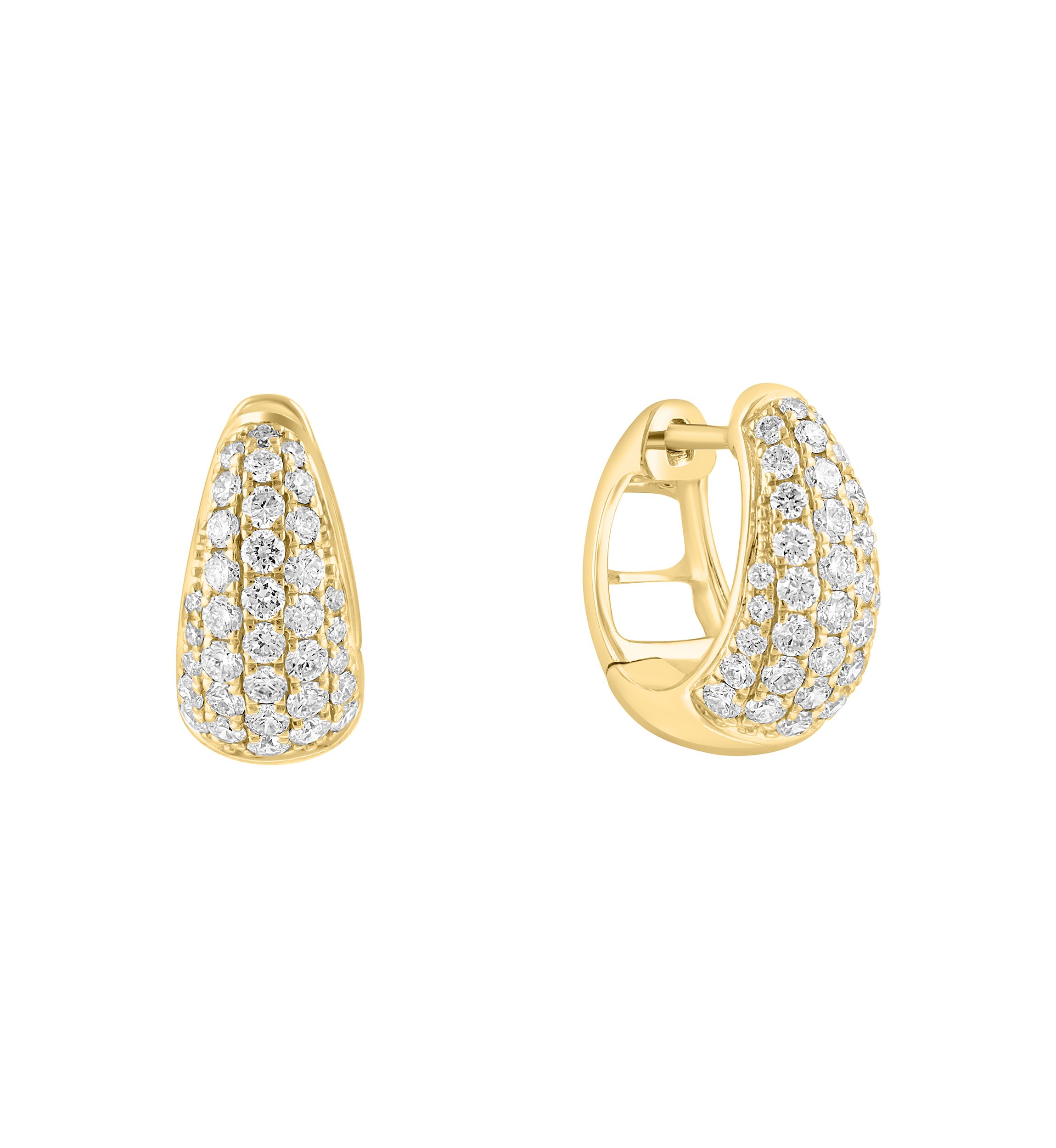  14K Yellow Gold Lab Grown Diamond Earrings 