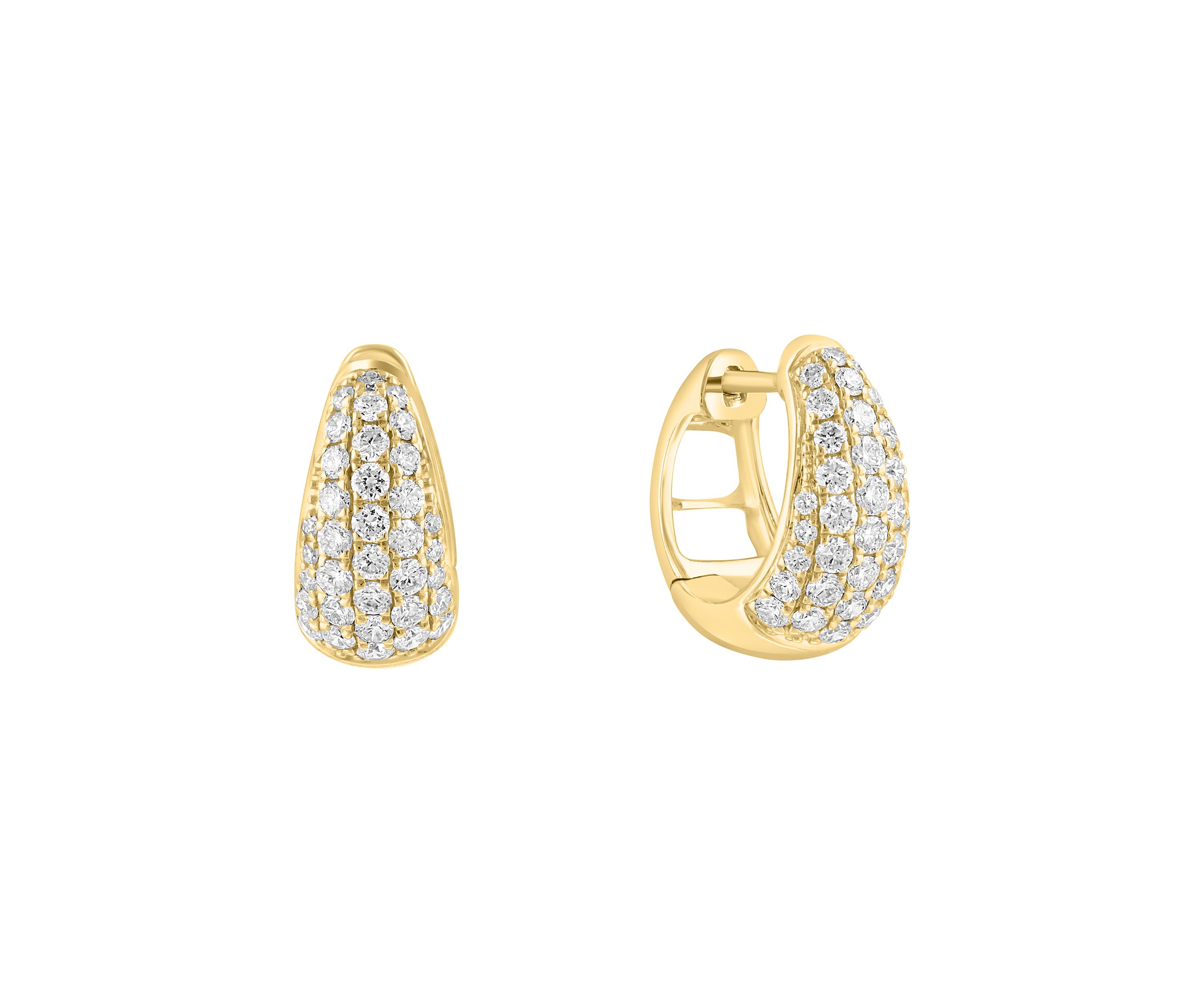  14K Yellow Gold Lab Grown Diamond Earrings 
