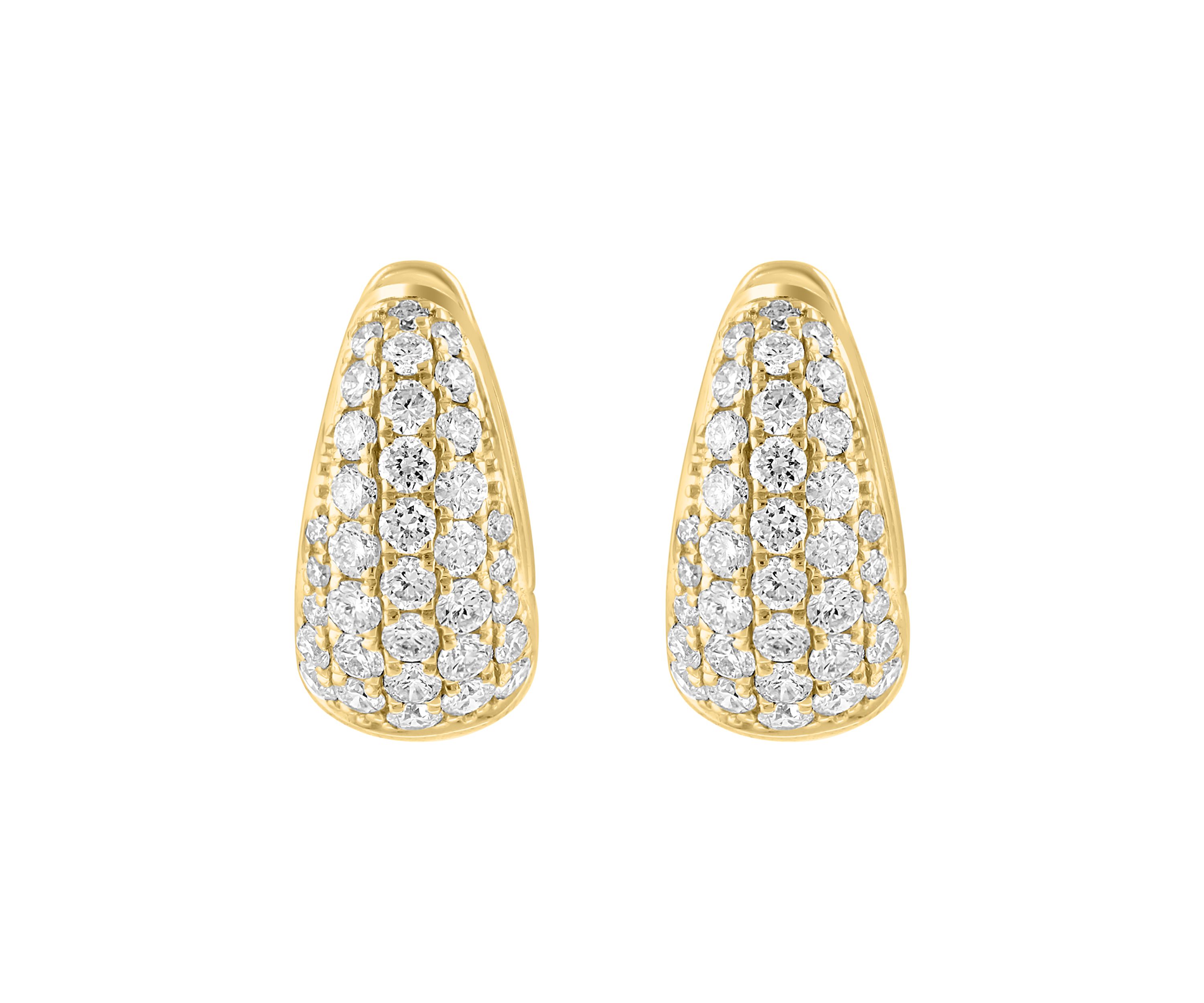 14K Yellow Gold Lab Grown Diamond Earrings 