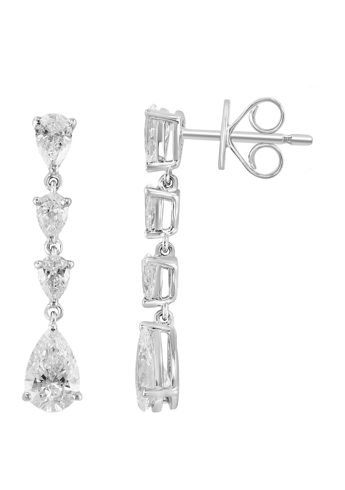 Lab Grown Diamond Earrings in 14K White Gold