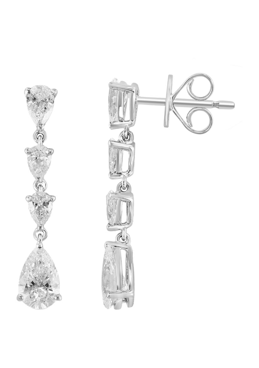 Lab Grown Diamond Earrings in 14K White Gold