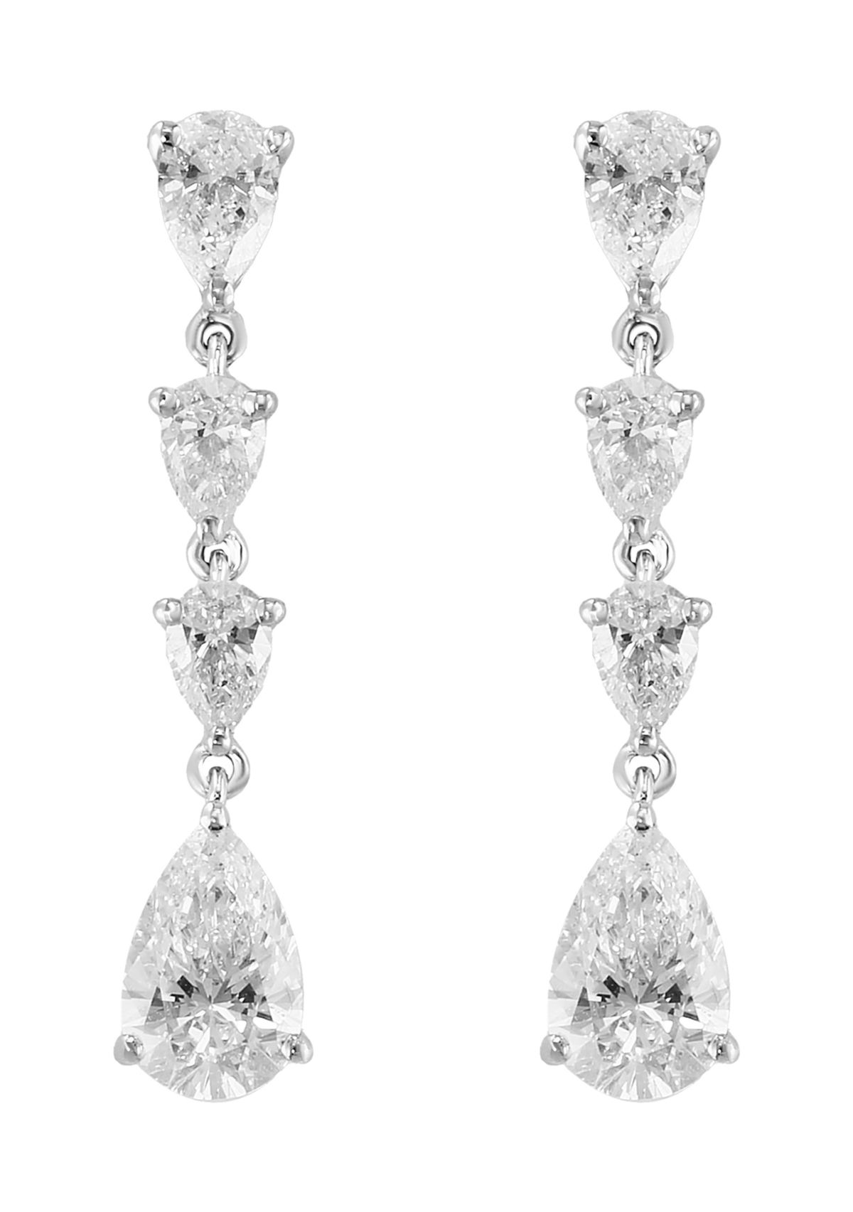 Lab Grown Diamond Earrings in 14K White Gold