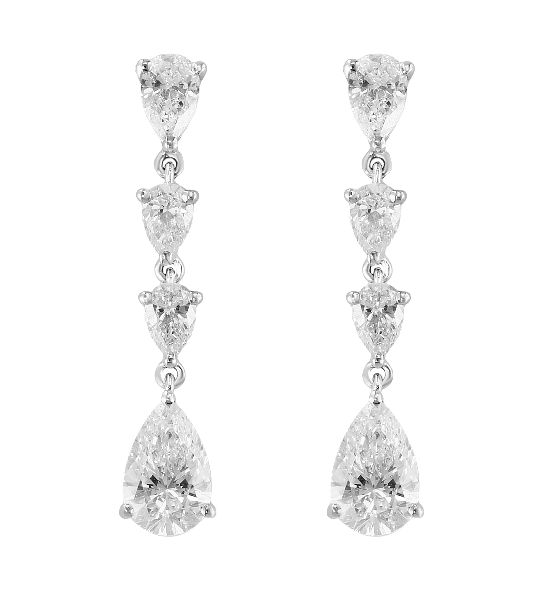 Lab Grown Diamond Earrings in 14K White Gold
