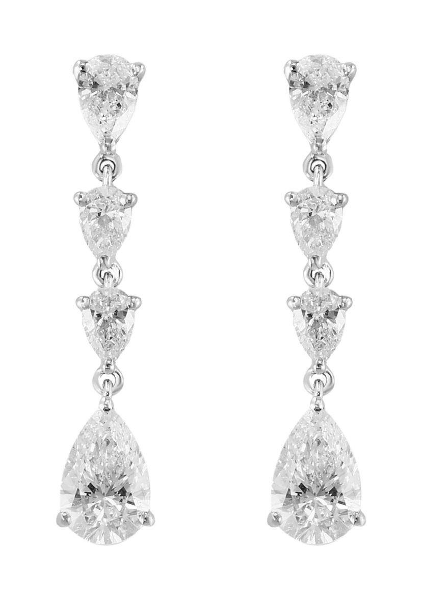 Lab Grown Diamond Earrings in 14K White Gold
