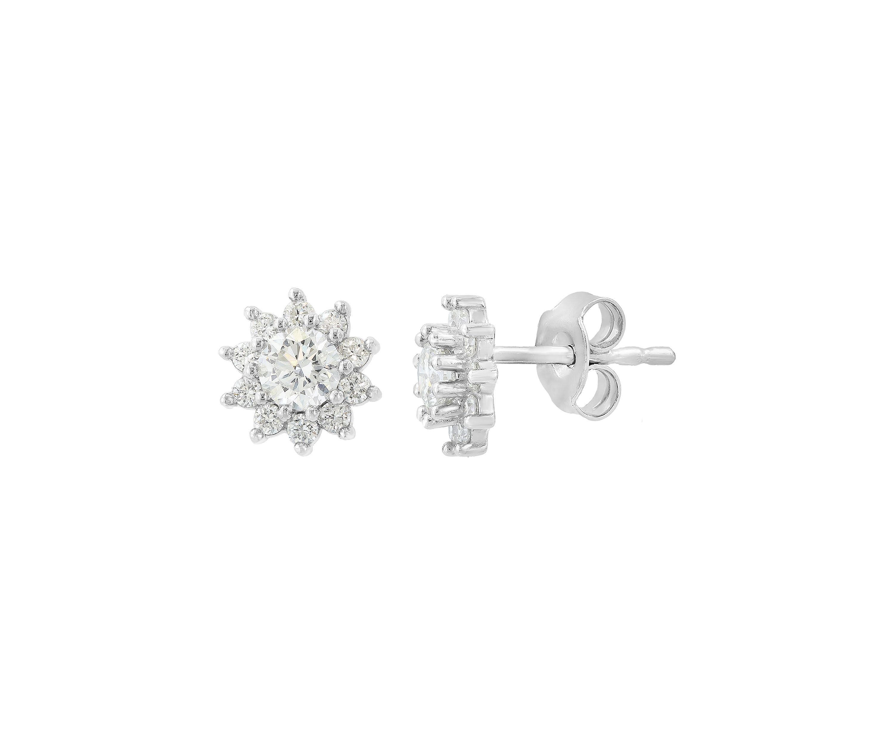 3/4 ct. t.w. Lab Grown Diamond Earrings in Sterling Silver 
