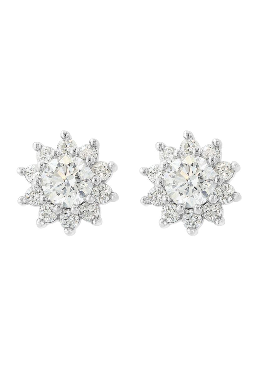 3/4 ct. t.w. Lab Grown Diamond Earrings in Sterling Silver 