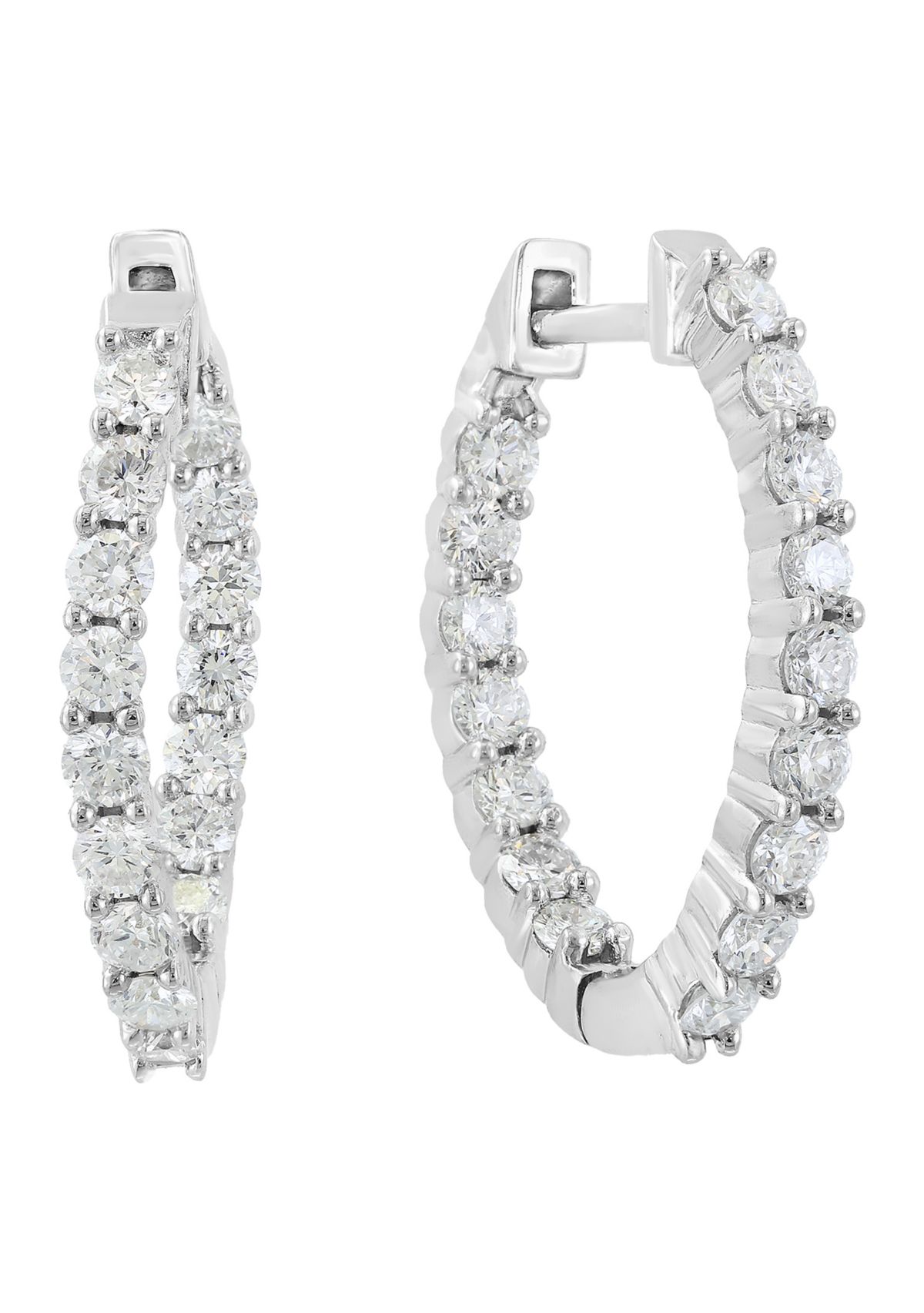 Sterling Silver Lab Grown Diamond Earrings